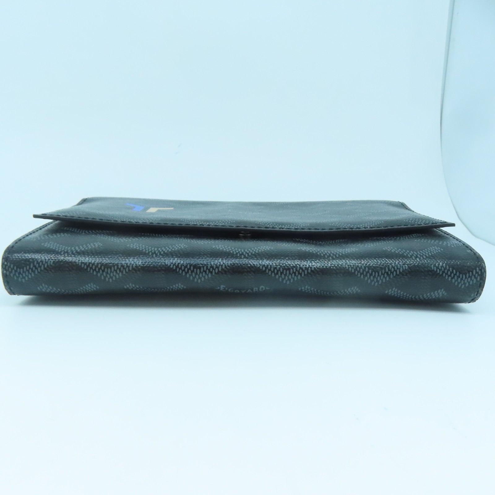 GOYARD 塗層帆布Varenne Continental Wallet銀扣肩背袋黑色