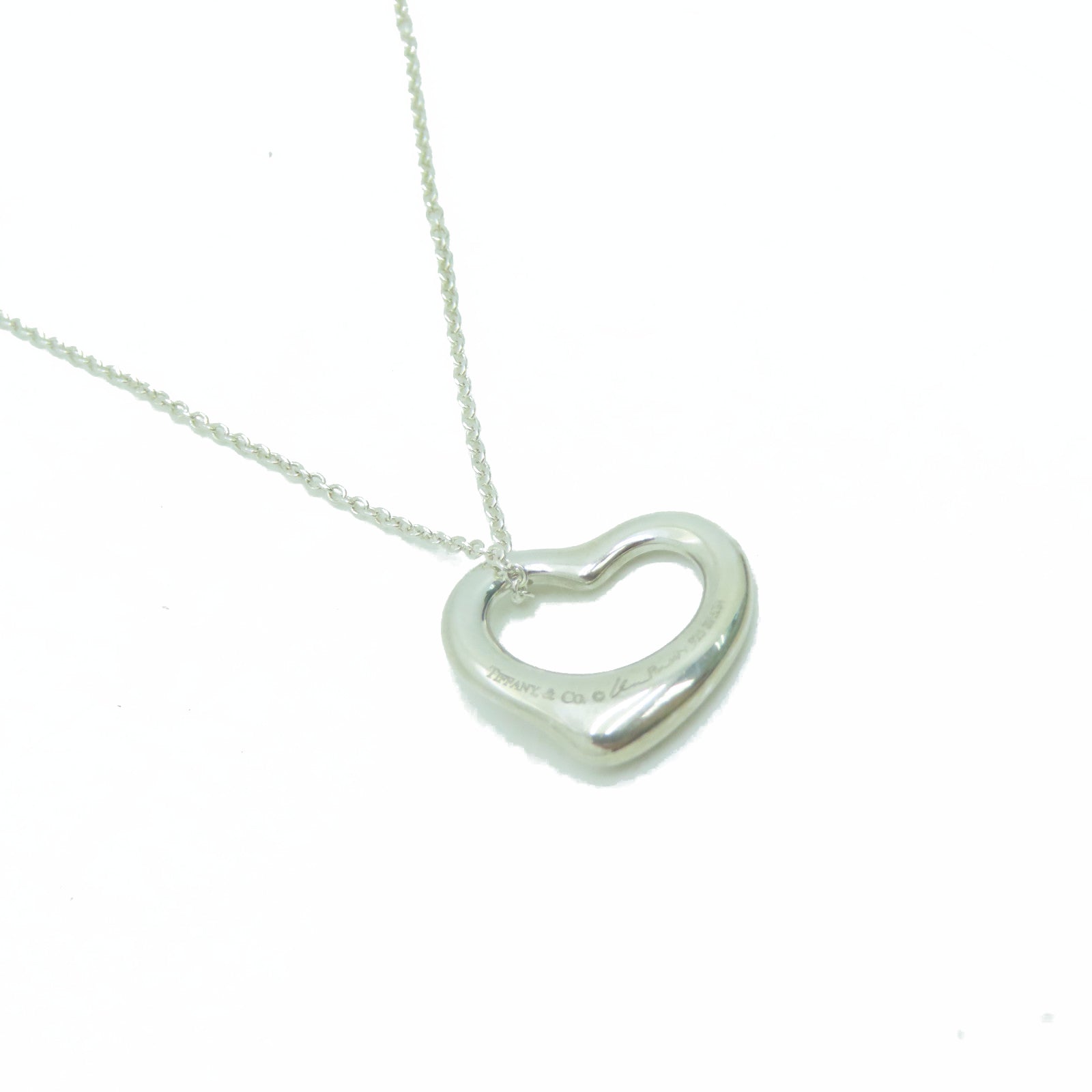 TIFFANY＆CO 925純銀Open Heart Pendant項鏈