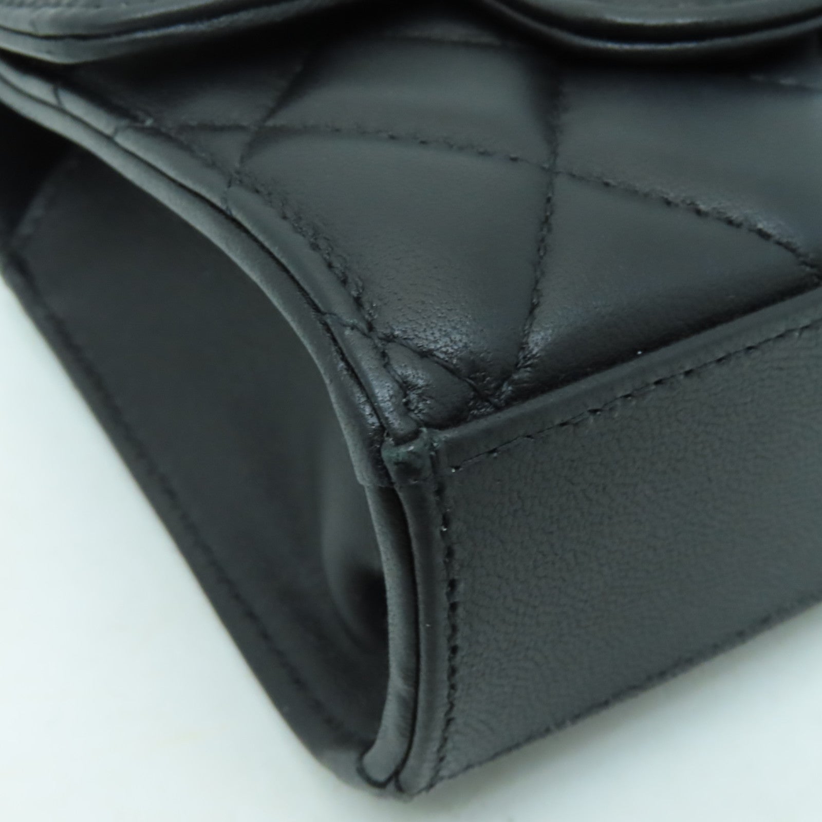 CHANEL 菱格羊皮皮革Chain Shoulder Bag金扣手挽肩背兩用袋