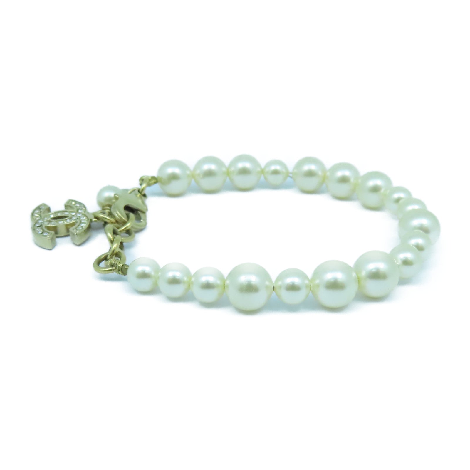CHANEL 金屬/PVC Bracelet手鏈金色/白色