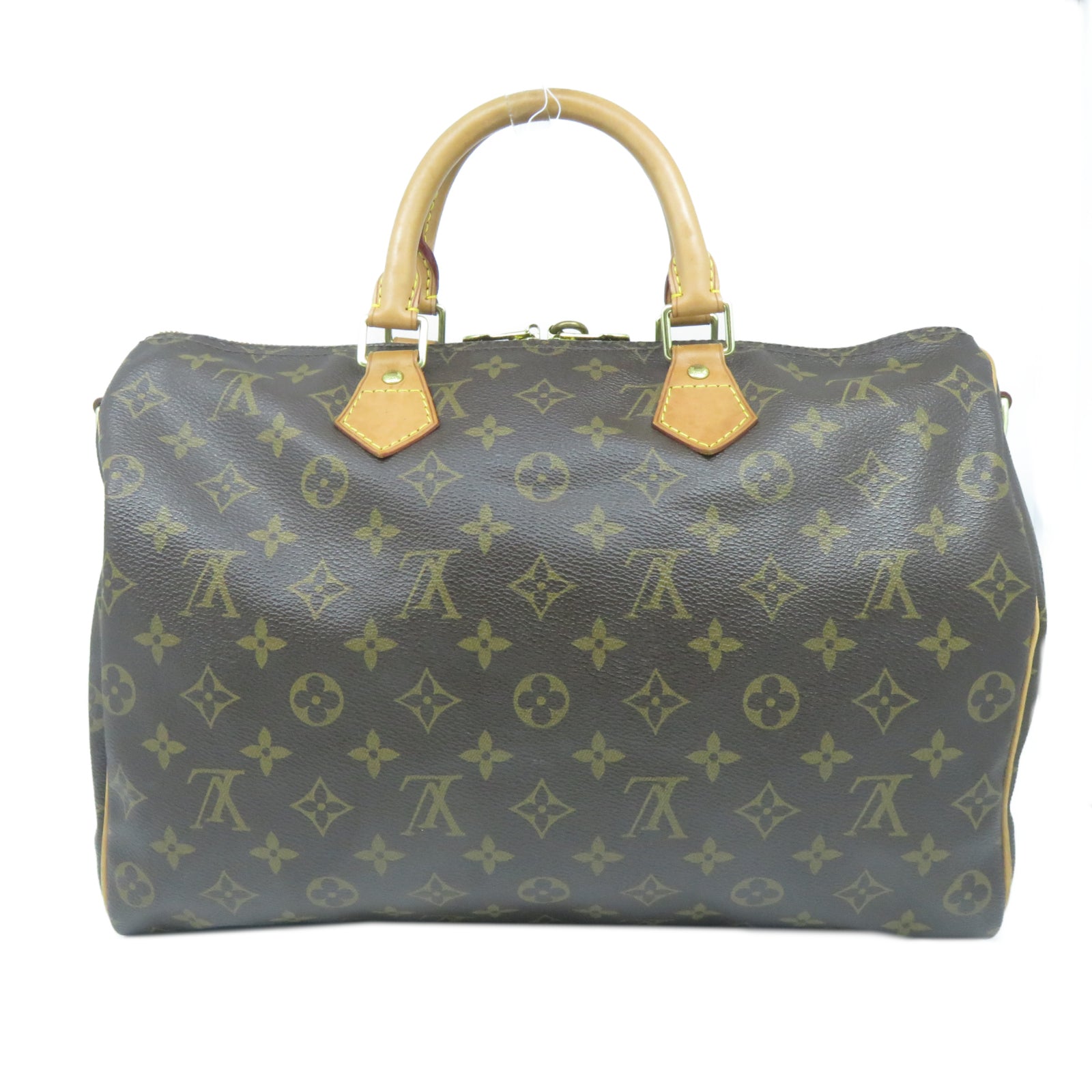 LOUIS VUITTON Monogram Speedy Bandouliere 35金扣手挽肩背兩用袋啡色