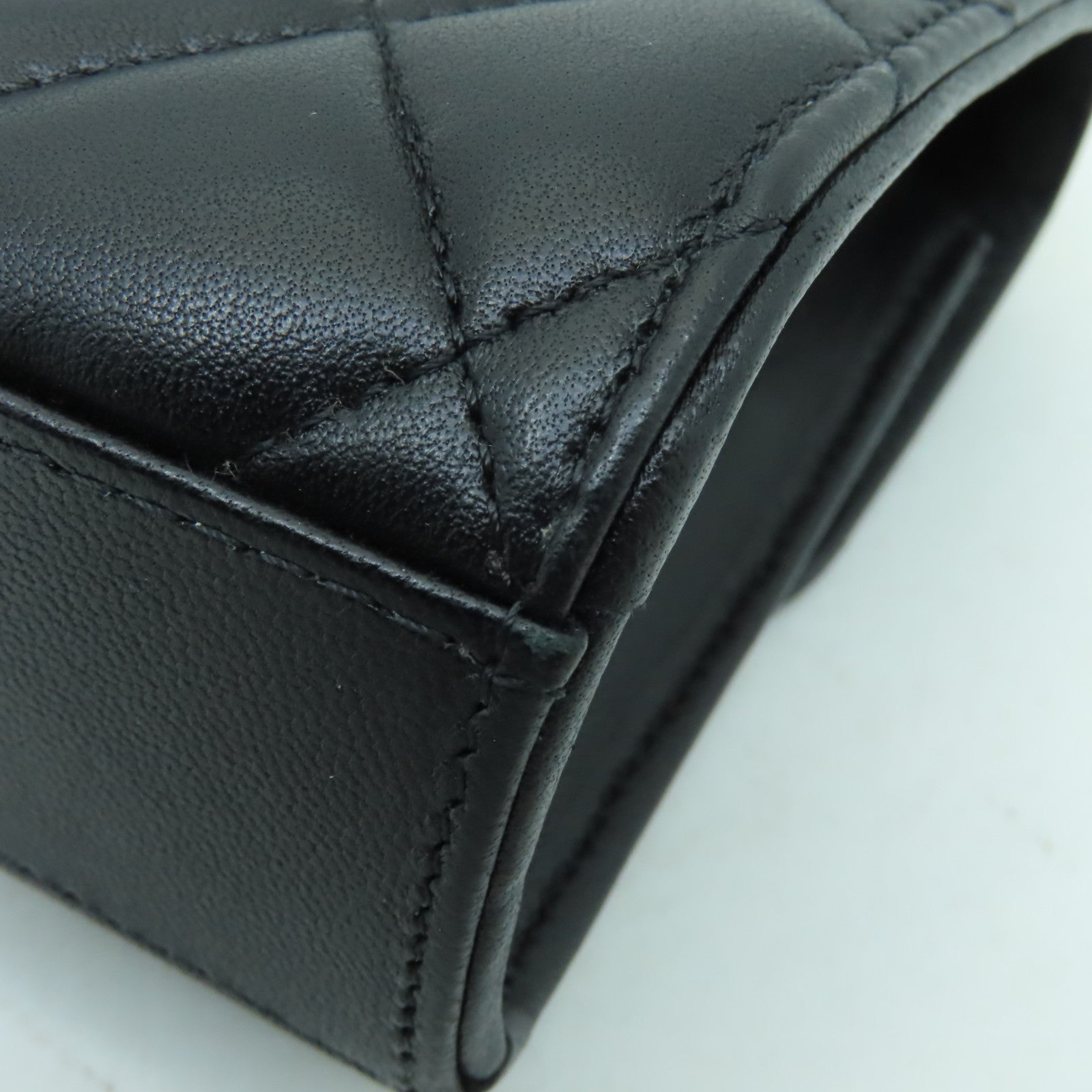 CHANEL 菱格羊皮皮革Chain Shoulder Bag金扣手挽肩背兩用袋