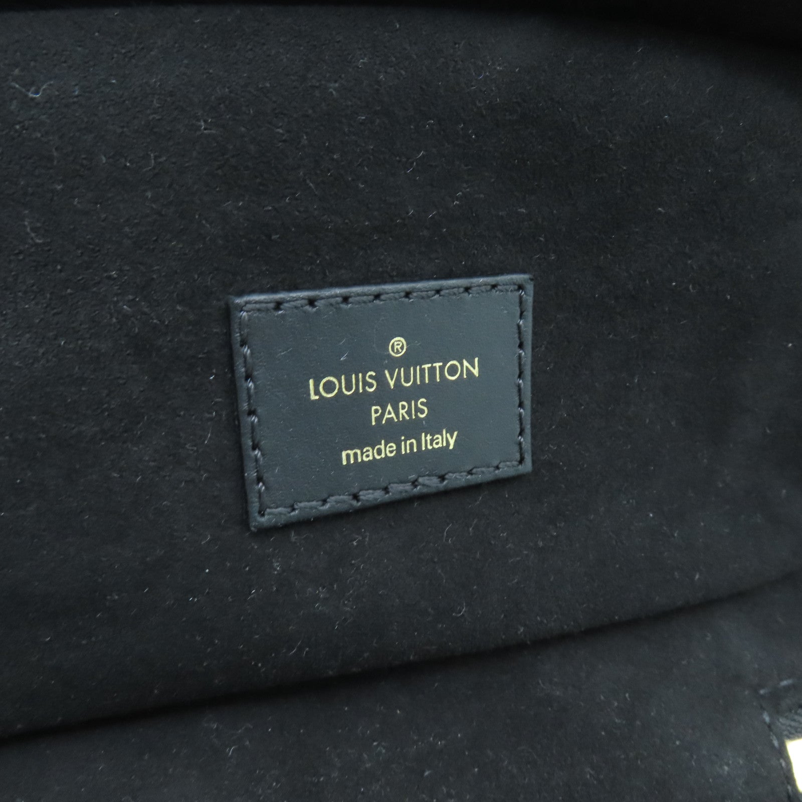 LOUIS VUITTON Monogram Empreinte Vanity PM Gold Buckle Chain Shoulder Bag Black