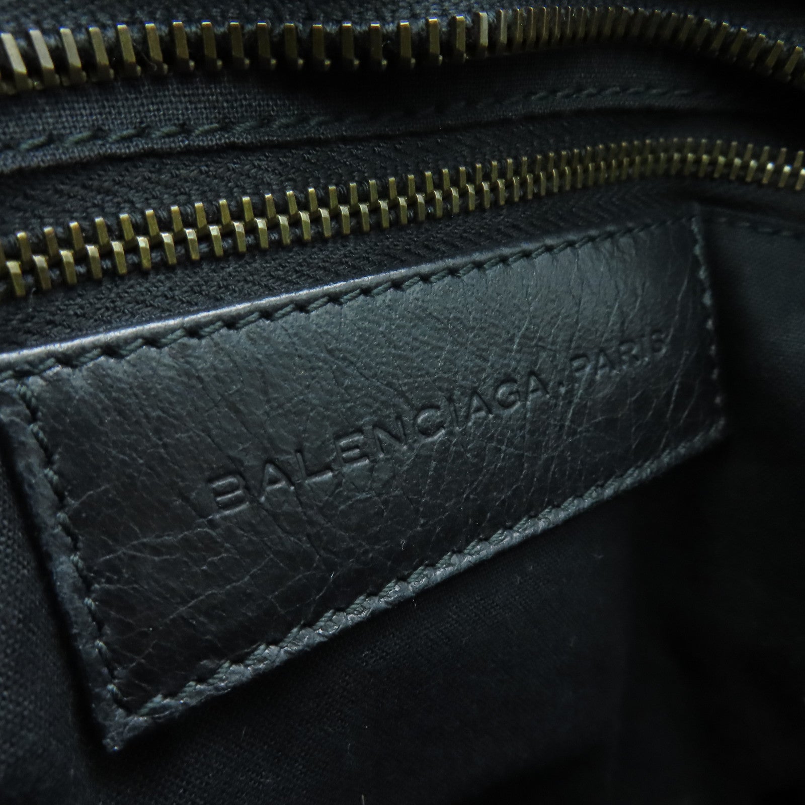 BALENCIAGA 牛皮皮革City金扣手挽肩背兩用袋黑色