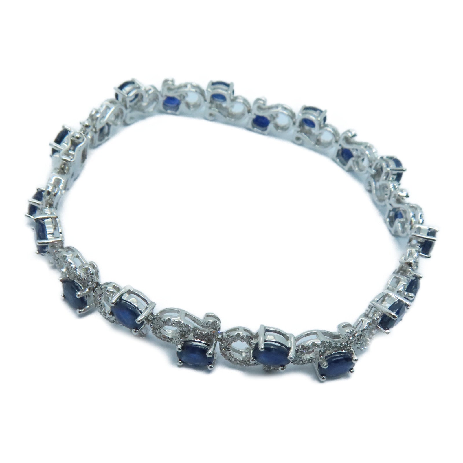 JEWELRY 【激減優惠】18K白金Sapphire Bracelet 08.04ct藍寶石/1.09ct鑽石手鏈