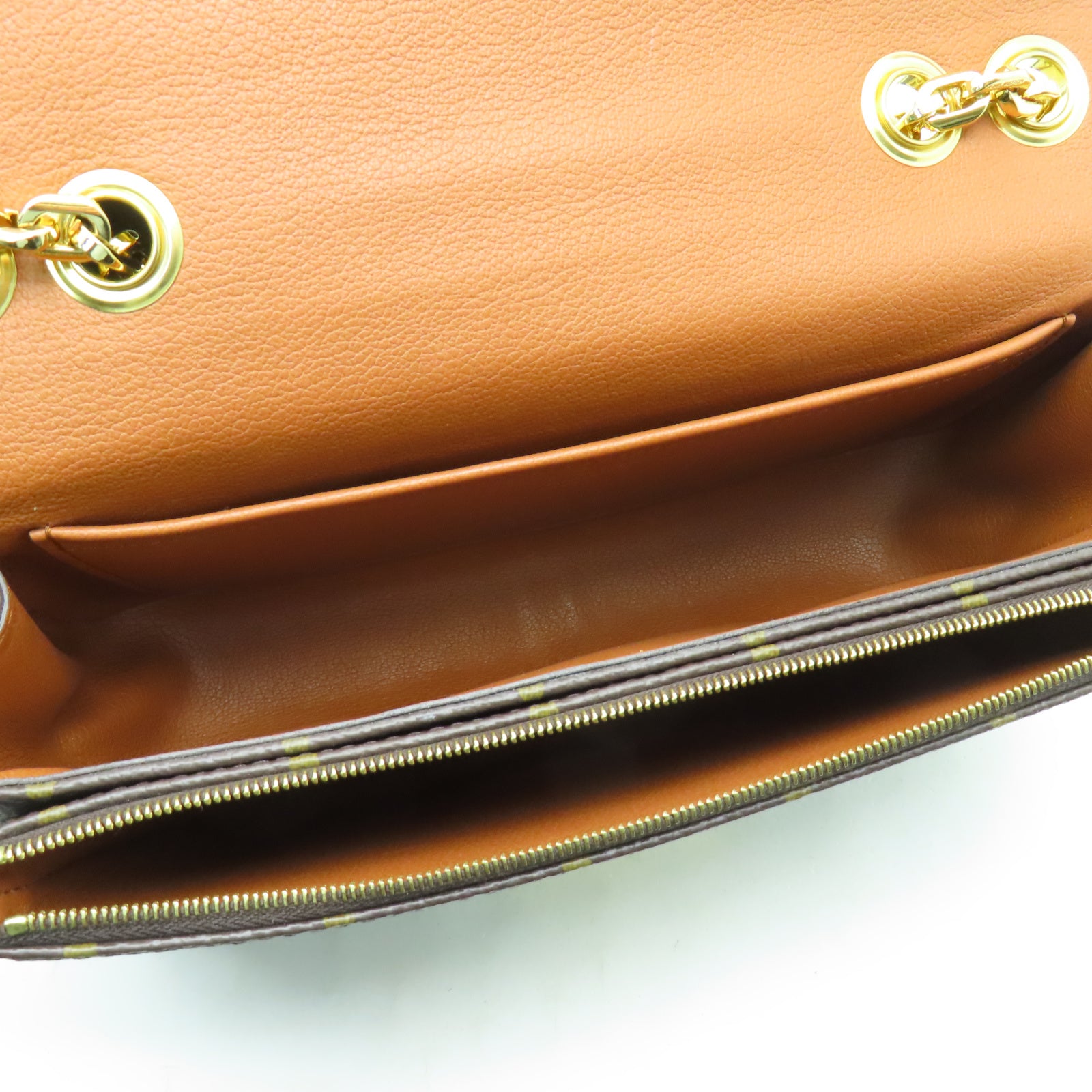 LOUIS VUITTON Monogram Marceau金扣鏈帶肩背袋啡色
