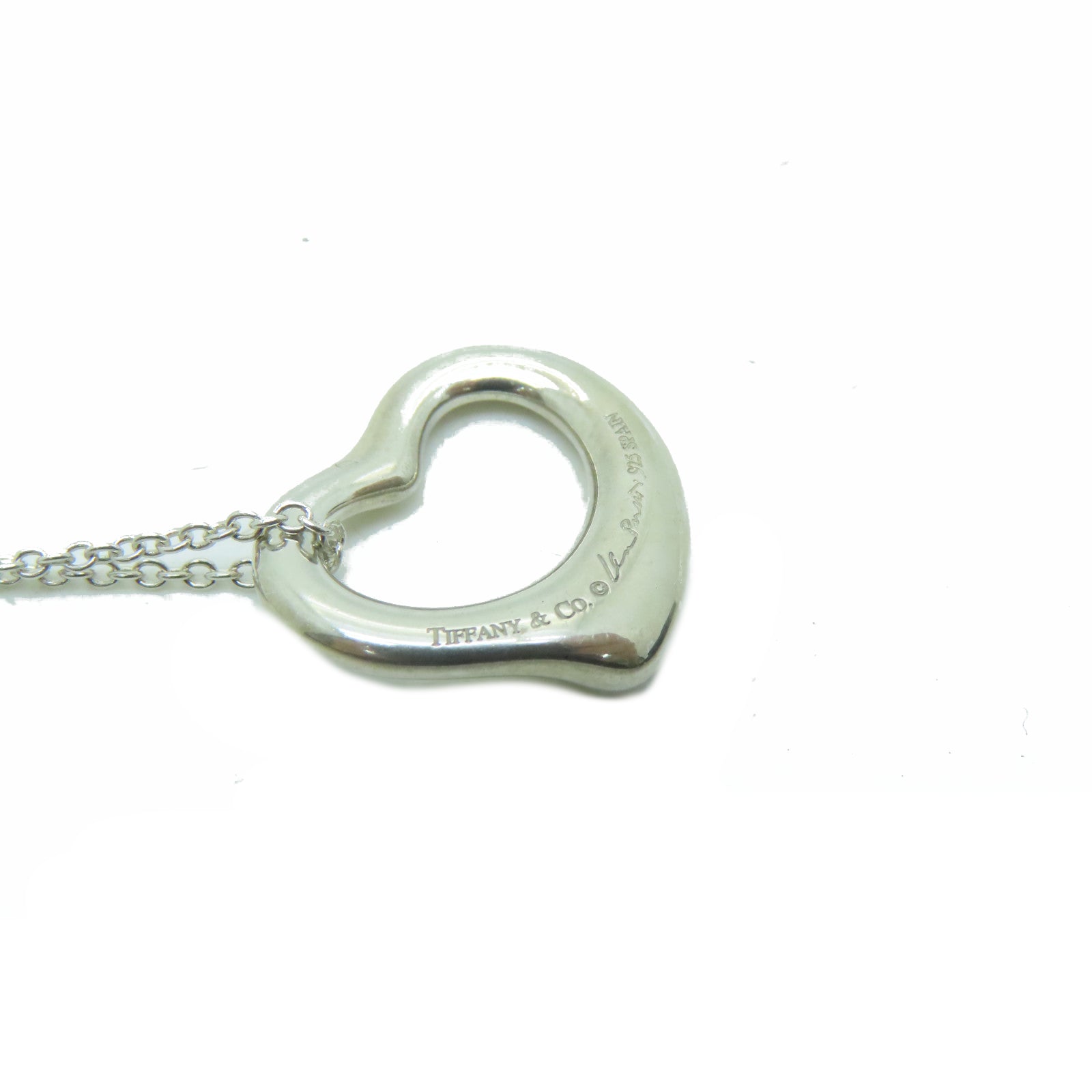 TIFFANY＆CO 925純銀Open Heart Pendant項鏈