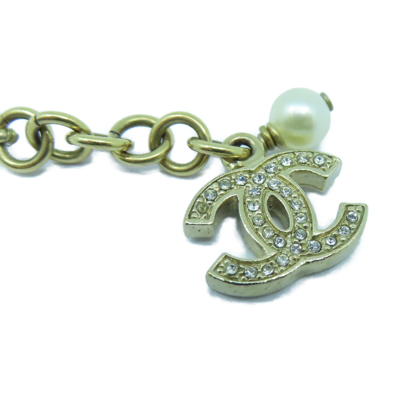 CHANEL 金屬/PVC Bracelet手鏈金色/白色