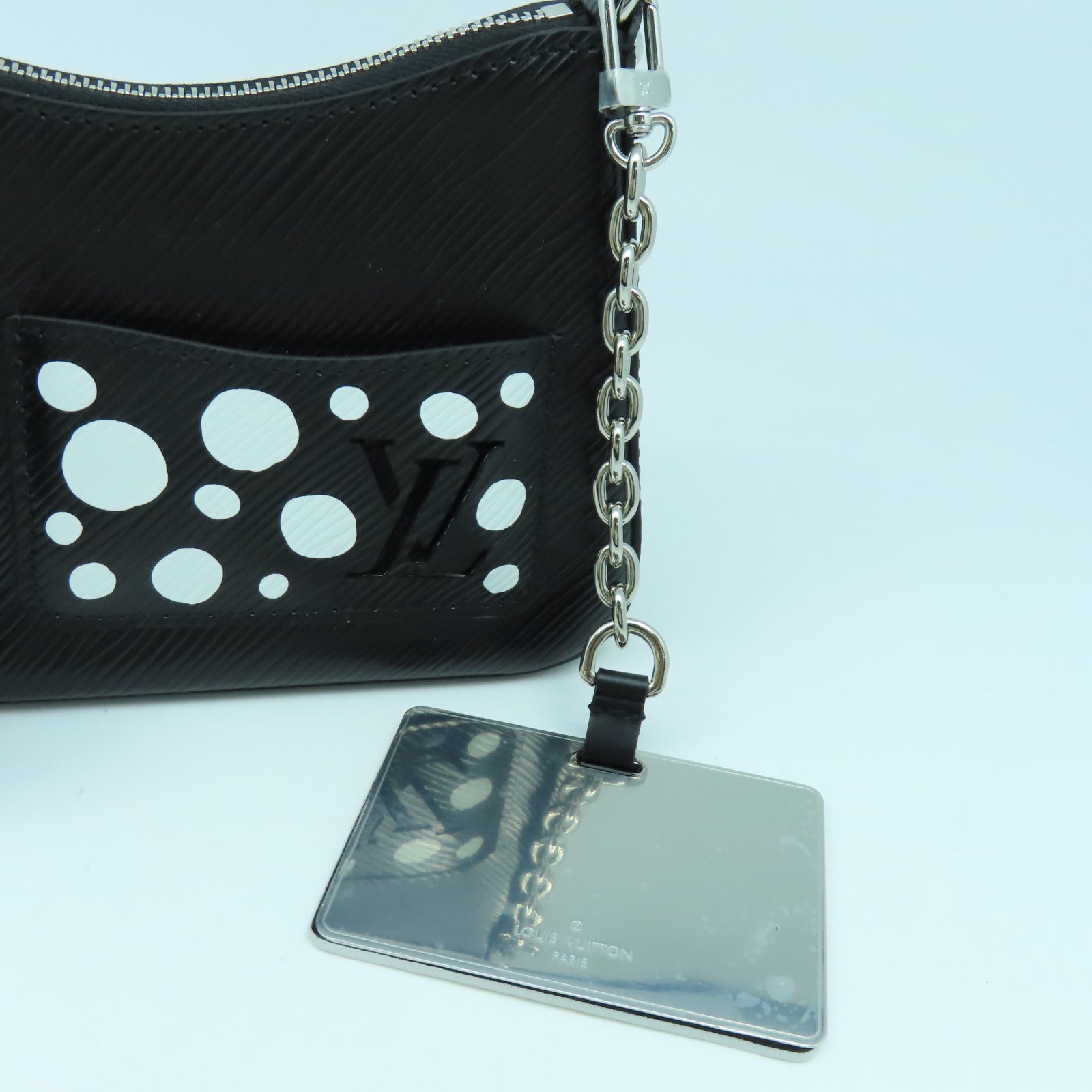LOUIS VUITTON Epi LVxYK Marellini銀扣手挽肩背兩用袋黑色/白色