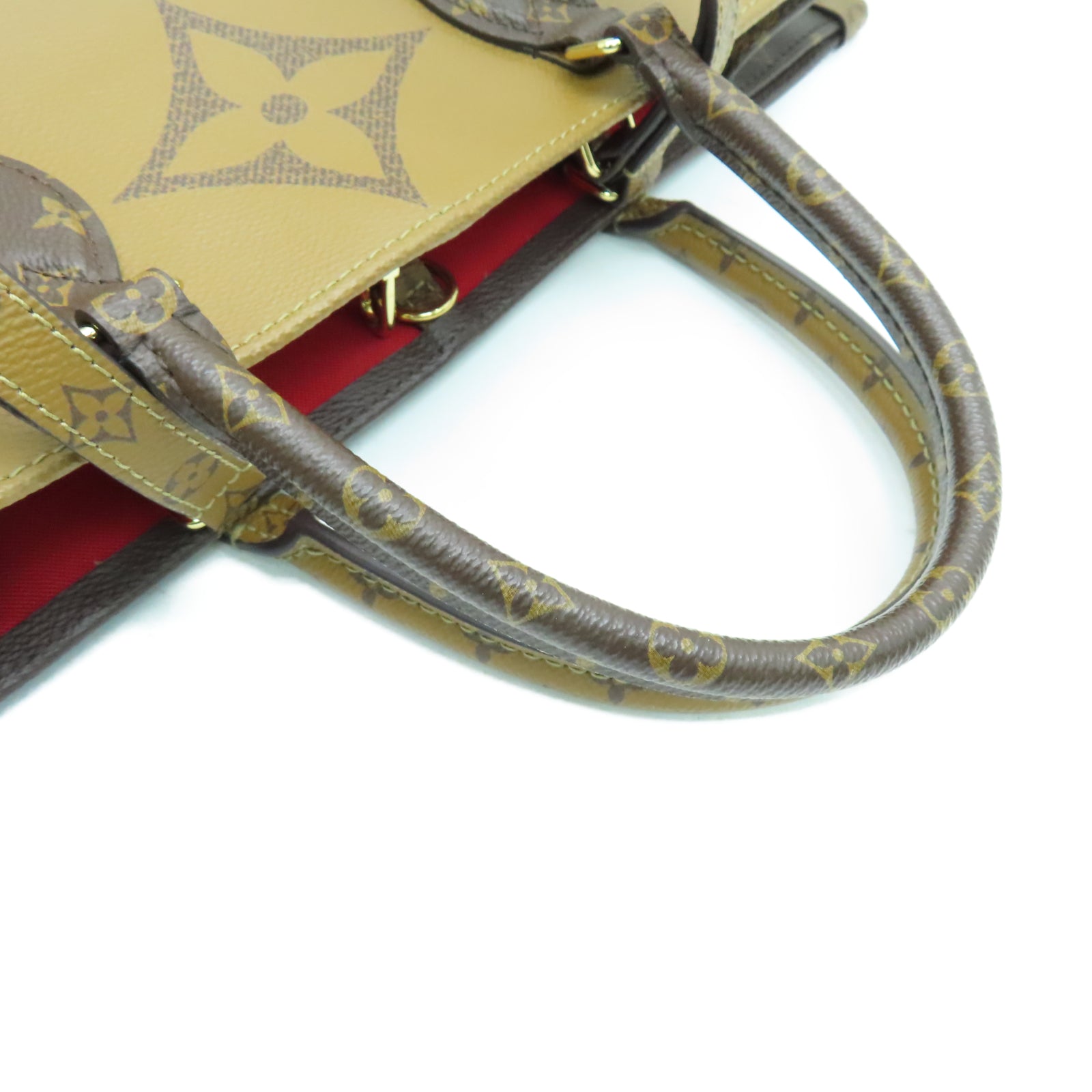 LOUIS VUITTON Monogram OnTheGo GM金扣手挽肩背兩用袋棕色