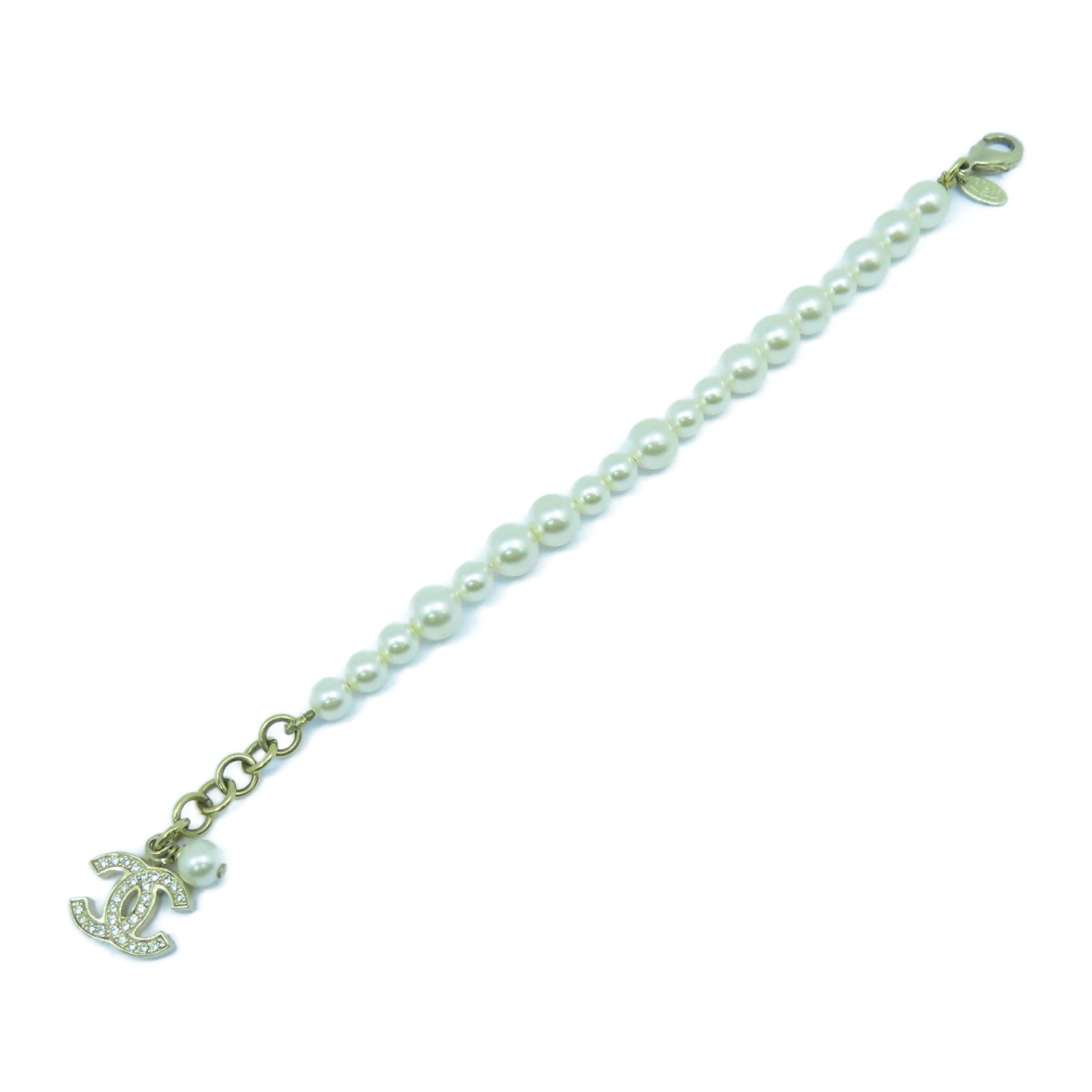 CHANEL 金屬/PVC Bracelet手鏈金色/白色