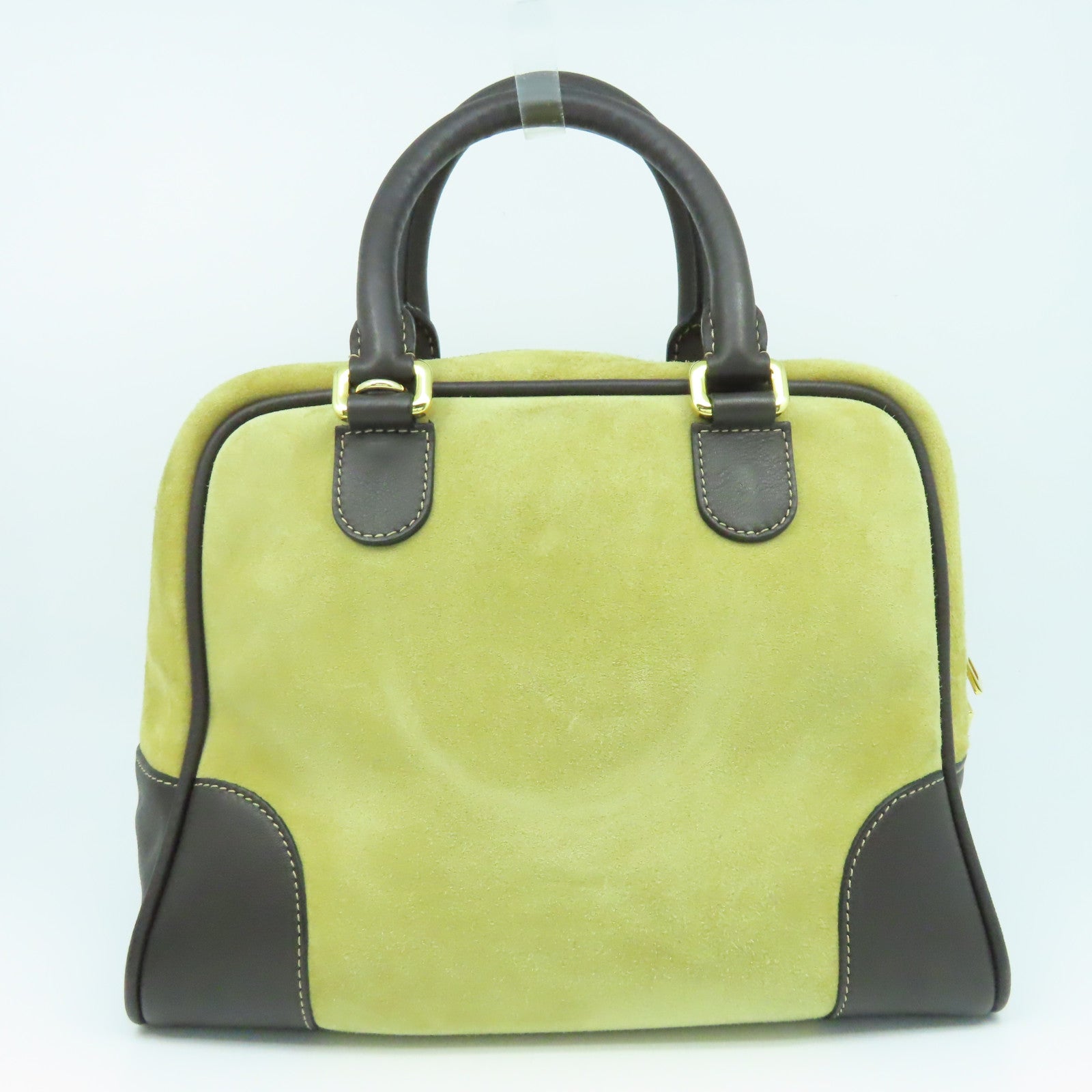 LOEWE 【激減優惠】牛皮皮革Amazona金扣手挽肩背兩用袋啡色