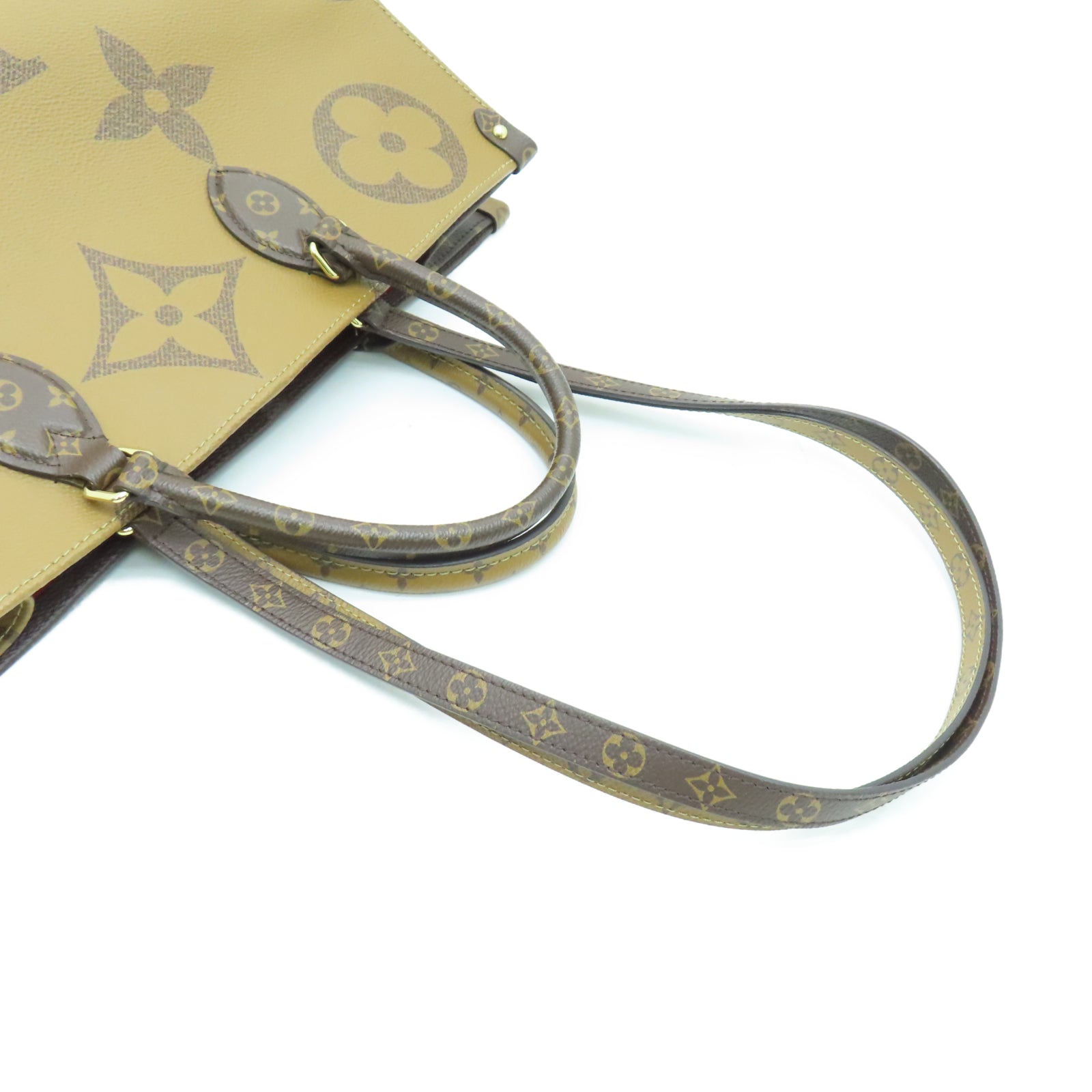 LOUIS VUITTON Monogram OnTheGo GM金扣手挽肩背兩用袋棕色