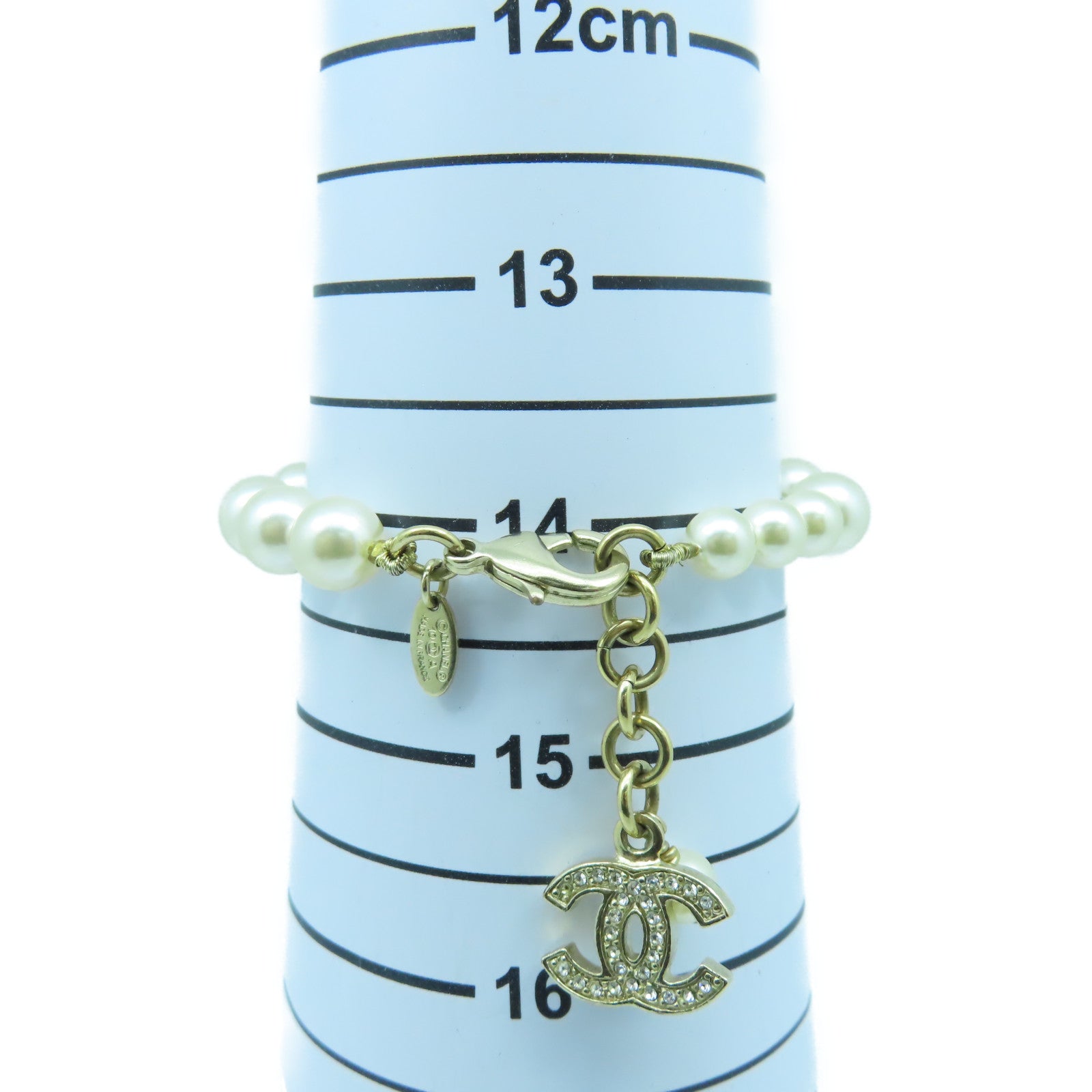 CHANEL 金屬/PVC Bracelet手鏈金色/白色