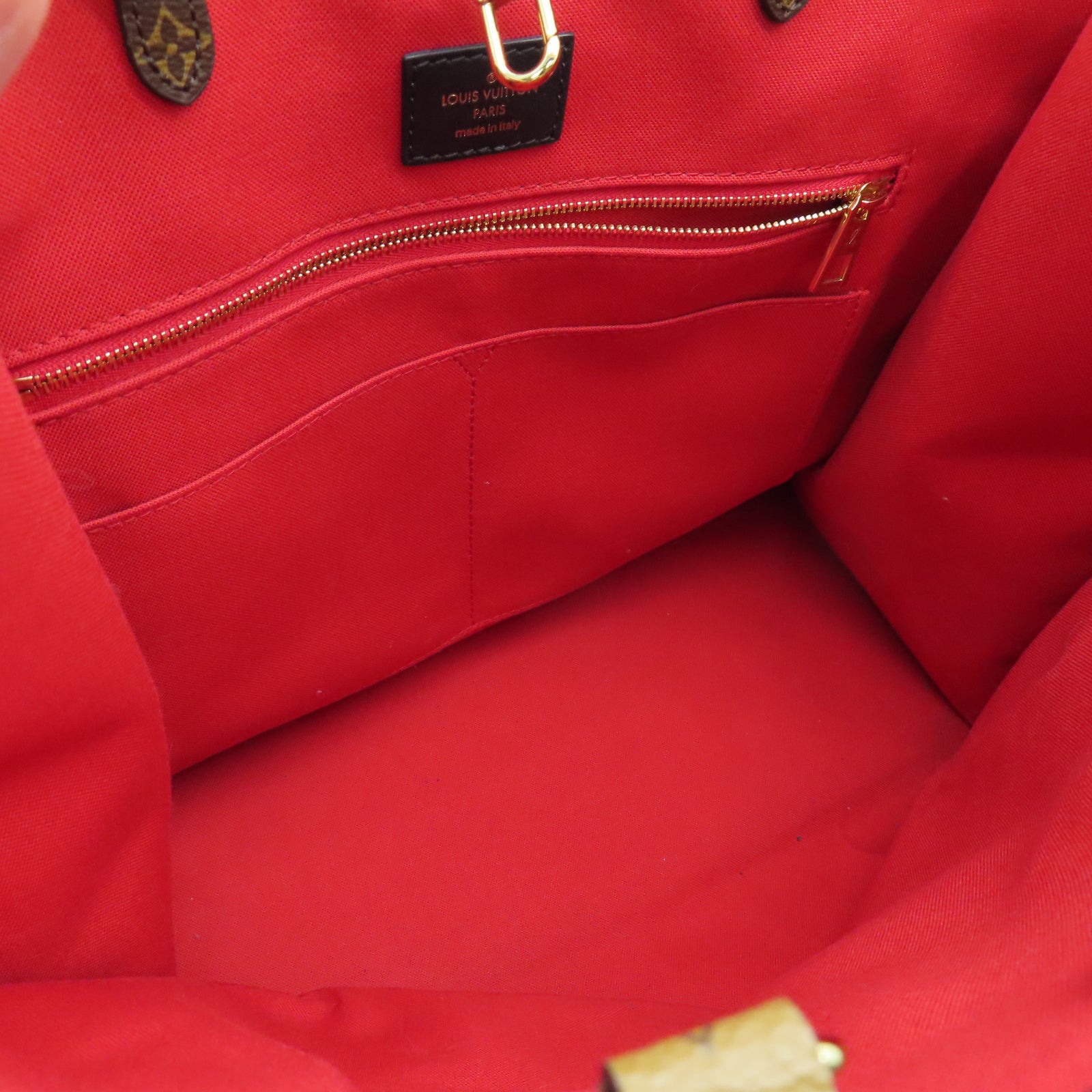 LOUIS VUITTON Monogram OnTheGo GM金扣手挽肩背兩用袋棕色