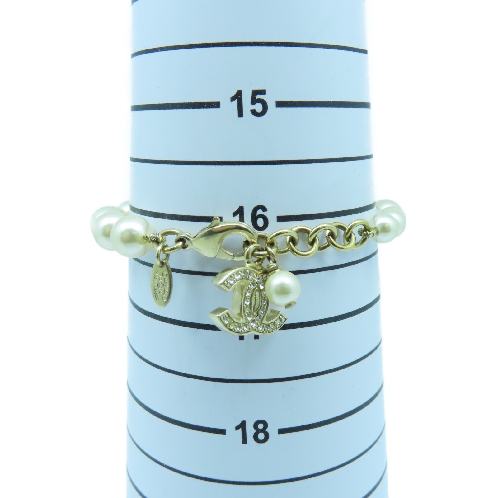 CHANEL 金屬/PVC Bracelet手鏈金色/白色