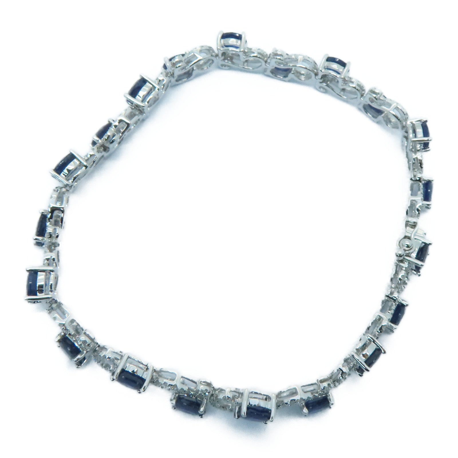 JEWELRY 【激減優惠】18K白金Sapphire Bracelet 08.04ct藍寶石/1.09ct鑽石手鏈