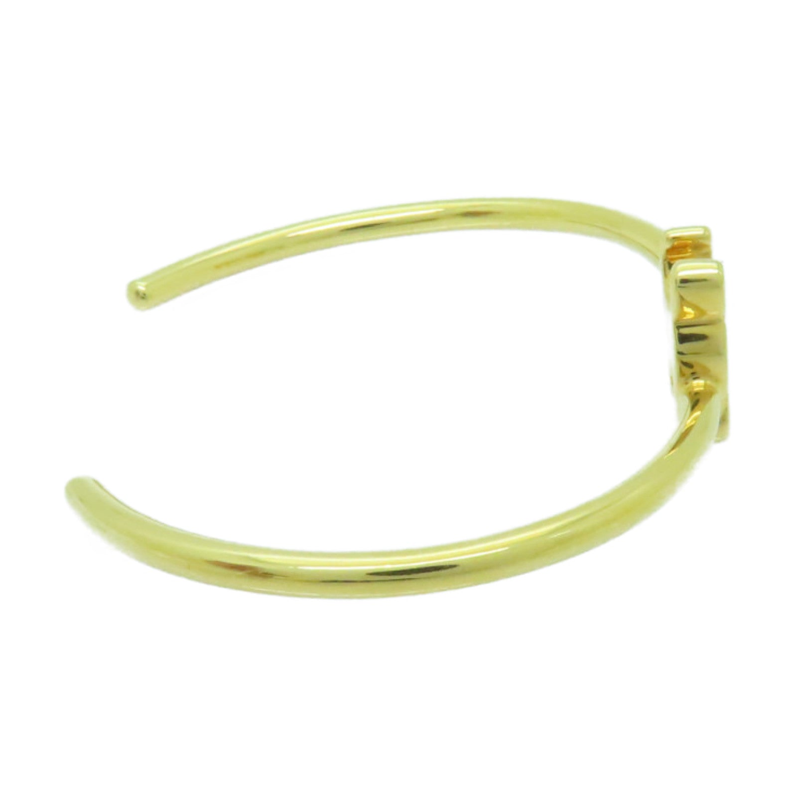 CELINE 黃銅Triomphe Asymmetric Cuff Bangle手鐲金色