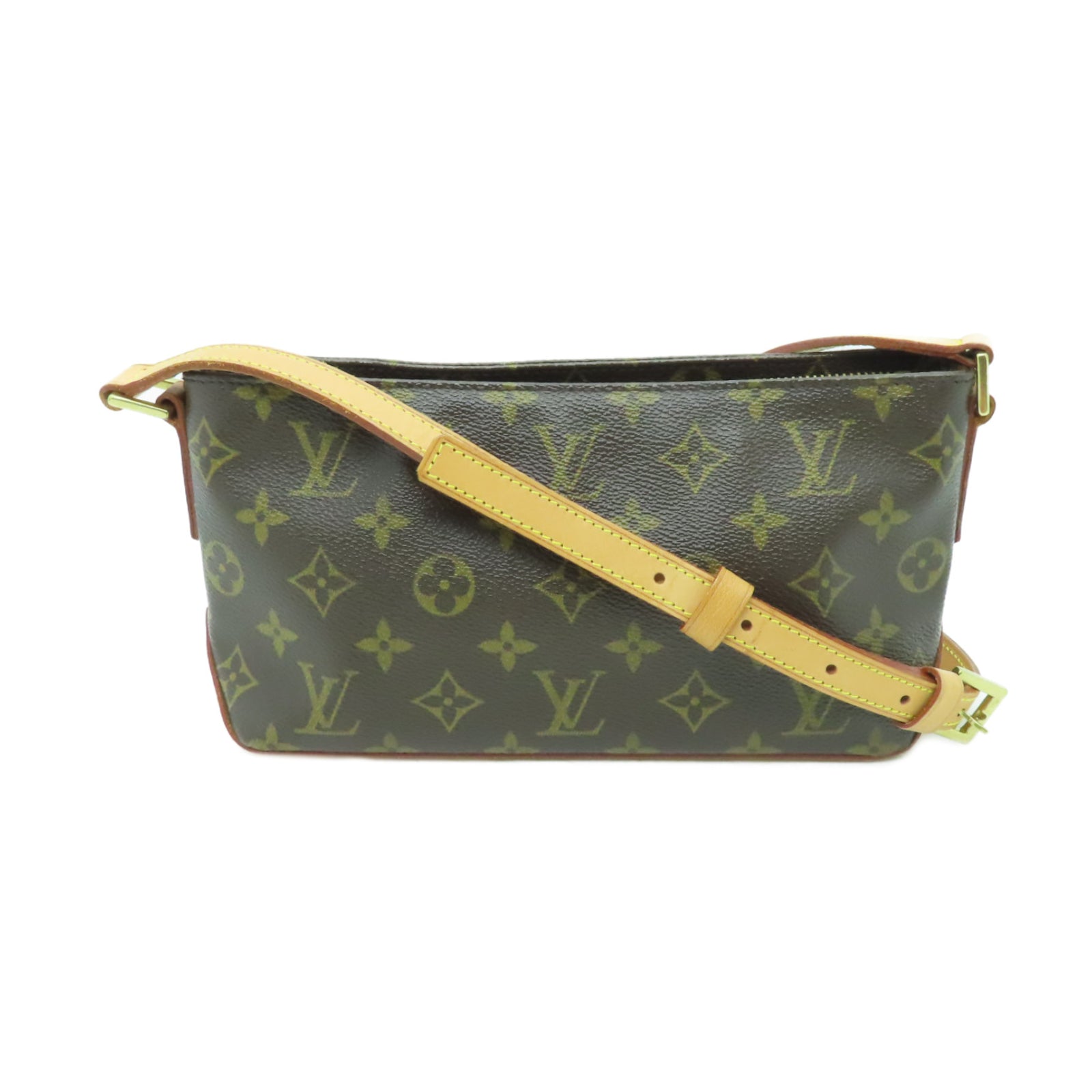 LOUIS VUITTON Monogram Trotteur金扣肩背袋啡色