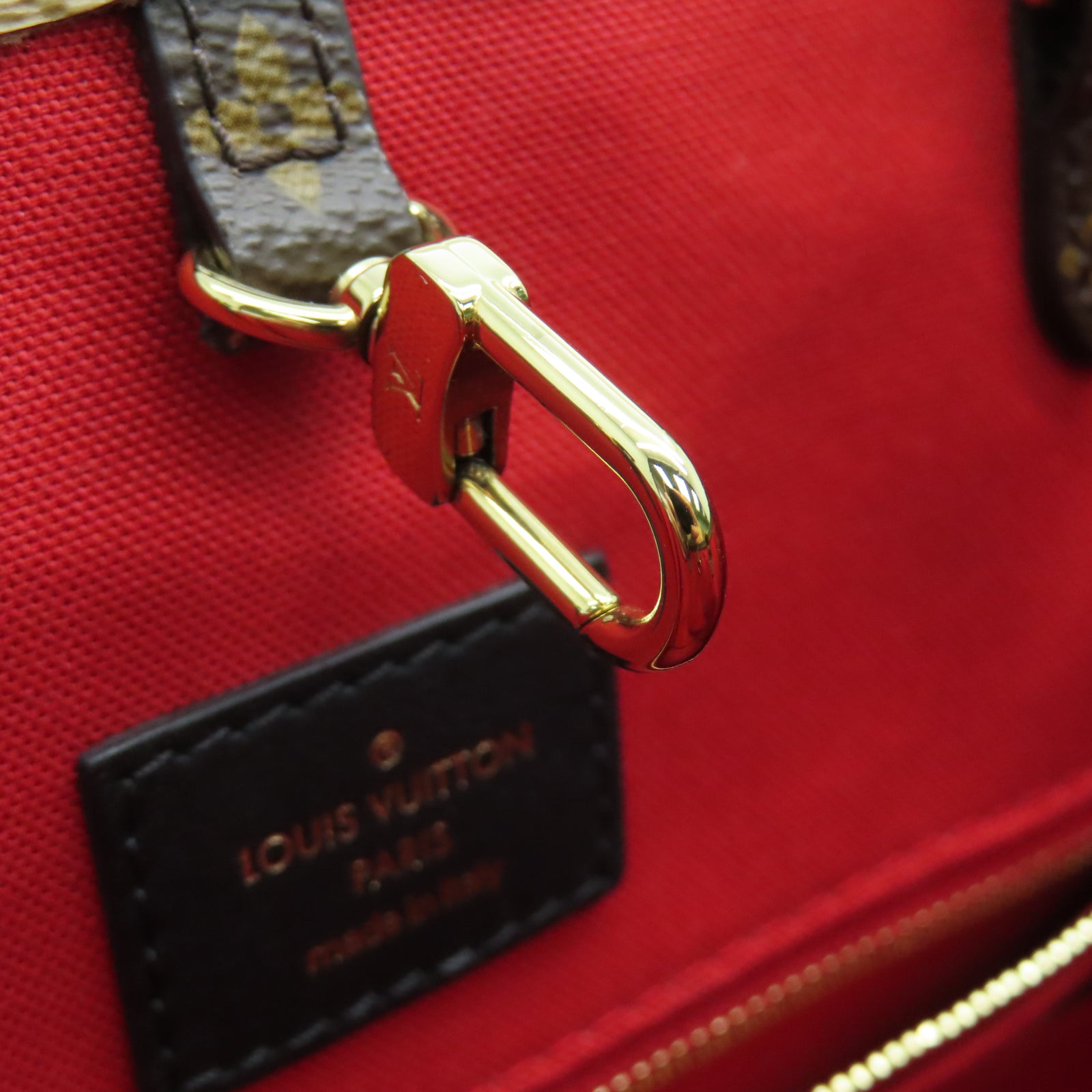 LOUIS VUITTON Monogram OnTheGo GM金扣手挽肩背兩用袋棕色