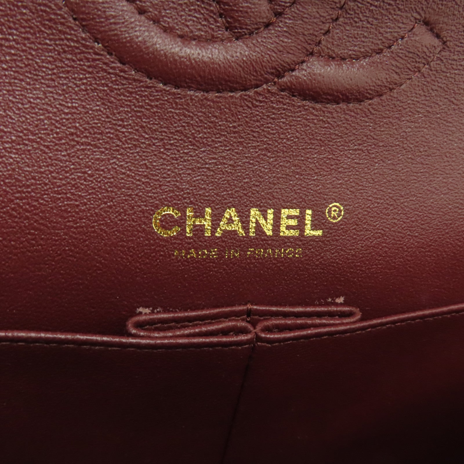 CHANEL 菱格羊皮皮革Classic Flap 25金扣鏈帶肩背袋紅色