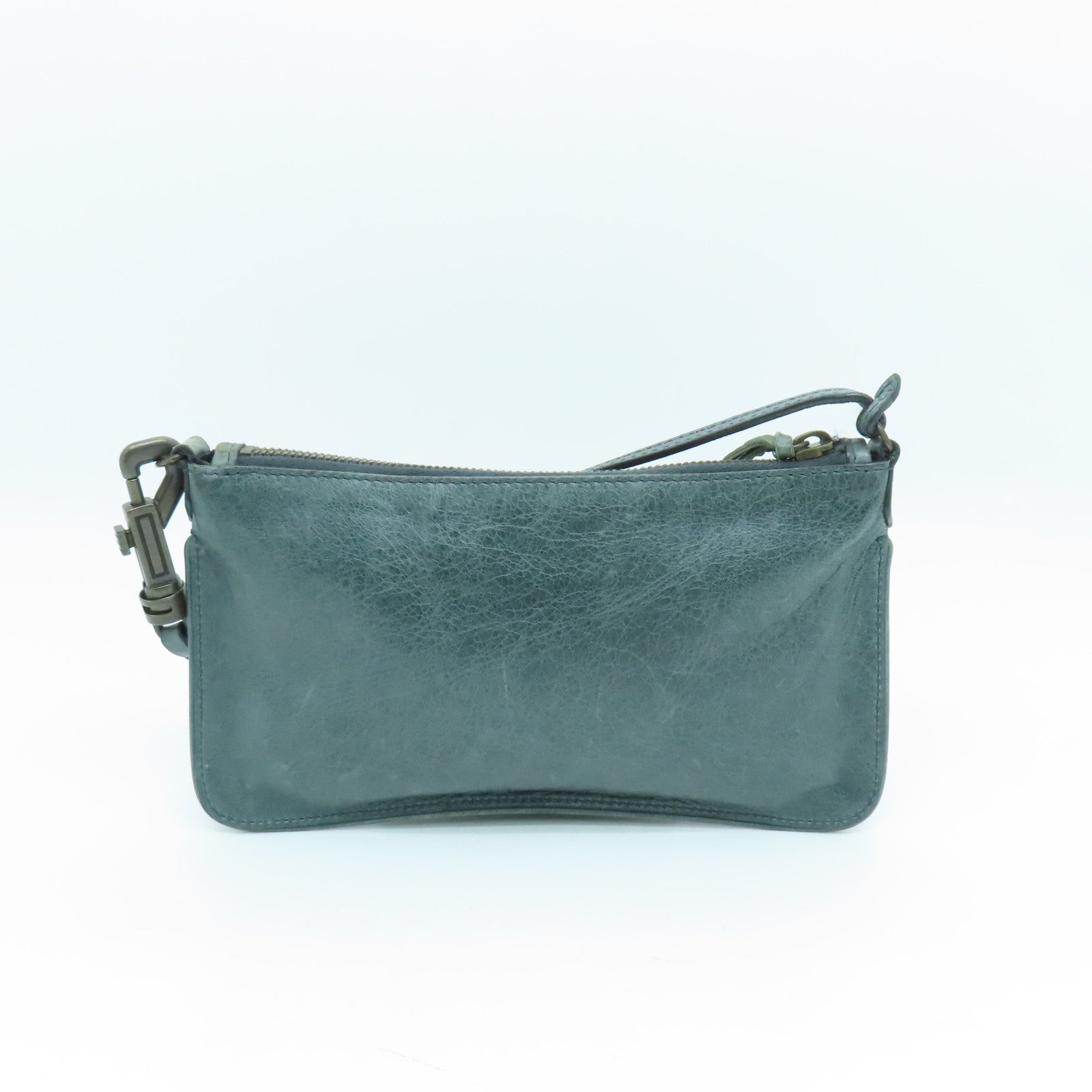 BALENCIAGA 牛皮皮革Shoulder Bag金扣肩背袋绿色