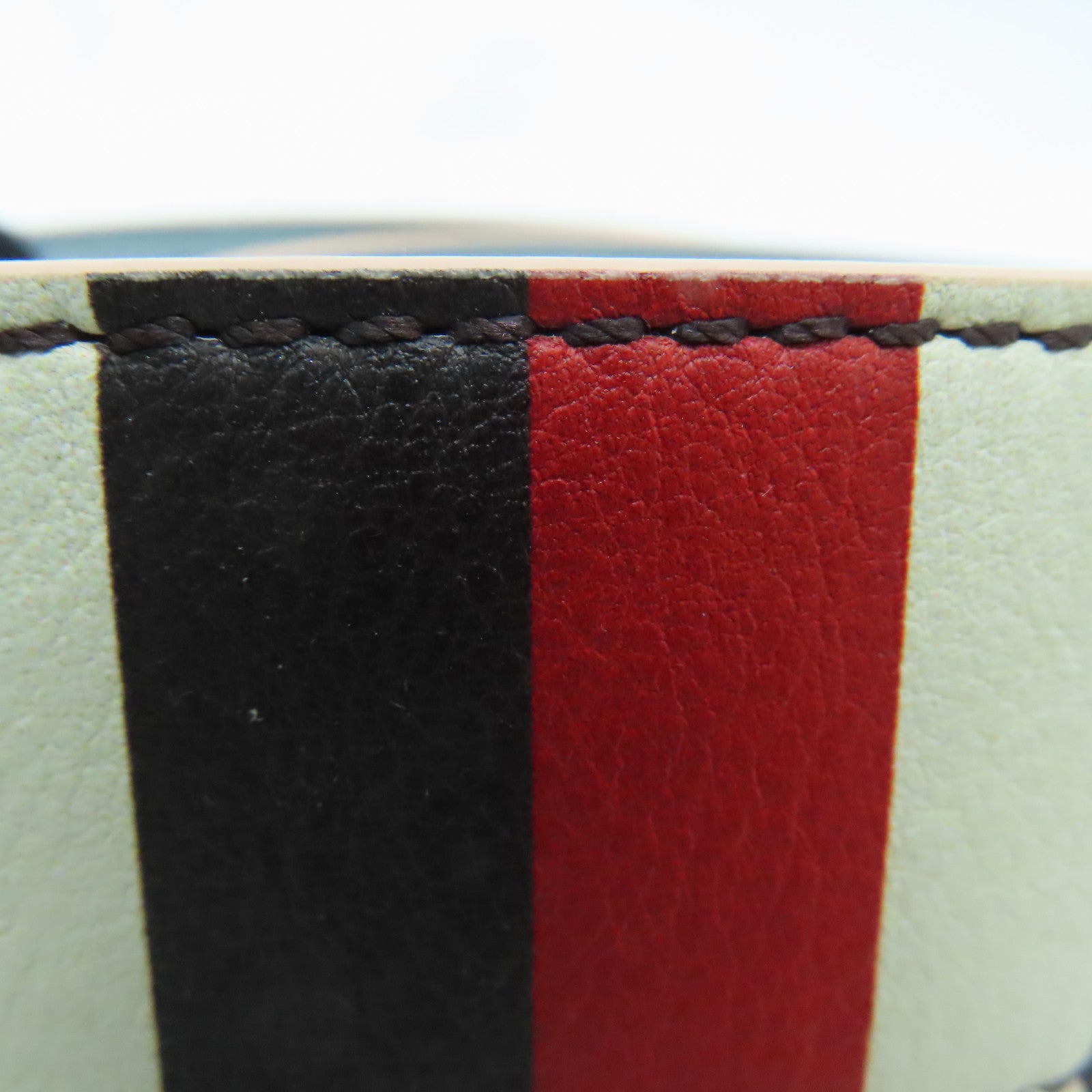 FENDI [sharp discount] cowhide leather Strap shoulder strap red white black