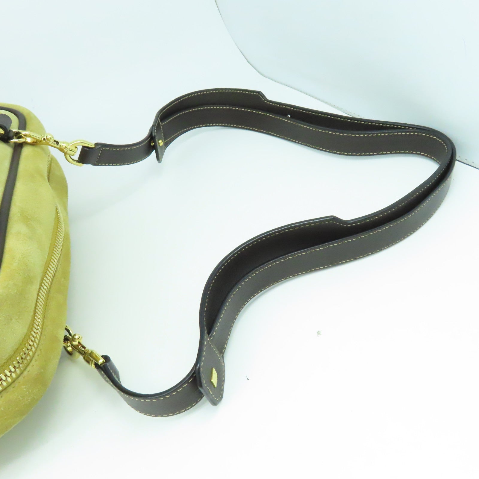 LOEWE 【激減優惠】牛皮皮革Amazona金扣手挽肩背兩用袋啡色