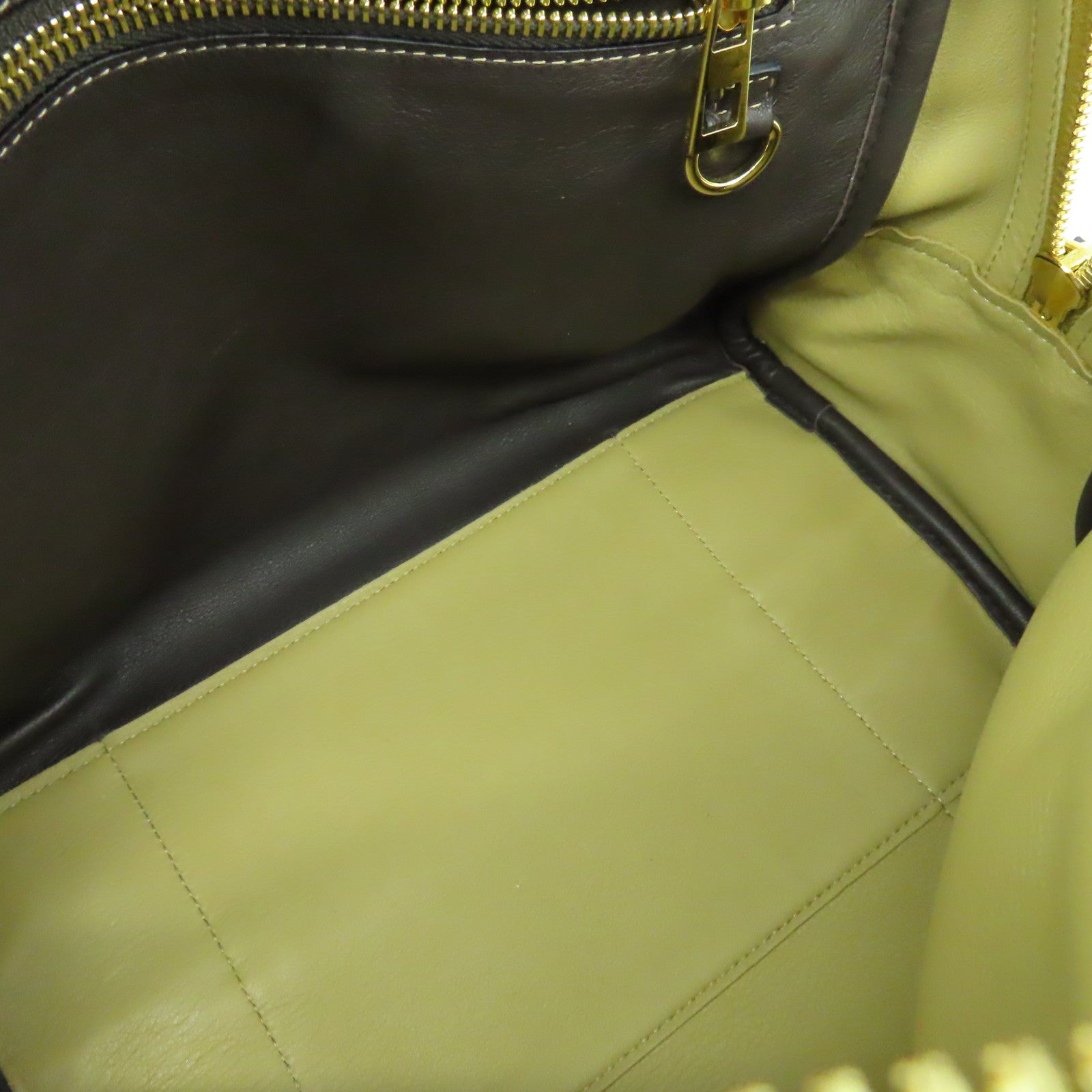 LOEWE 【激減優惠】牛皮皮革Amazona金扣手挽肩背兩用袋啡色