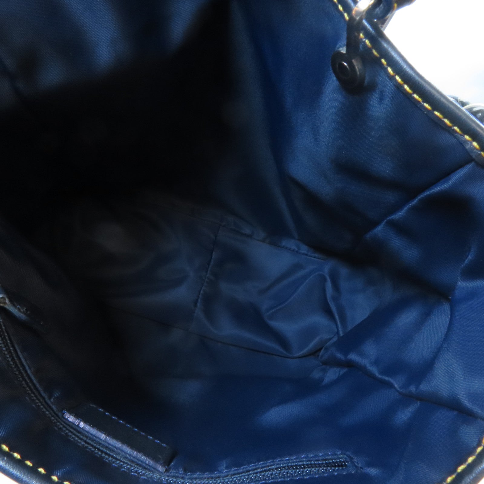 Dior 帆布Tote Bag銀扣肩背袋藍色/灰色
