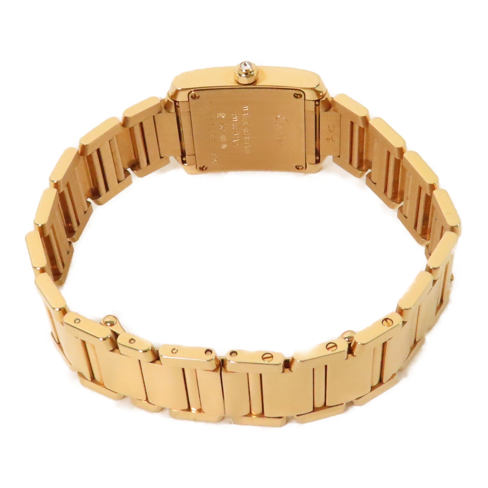 CARTIER Tank Francaise18K黃金手錶石英機芯米色