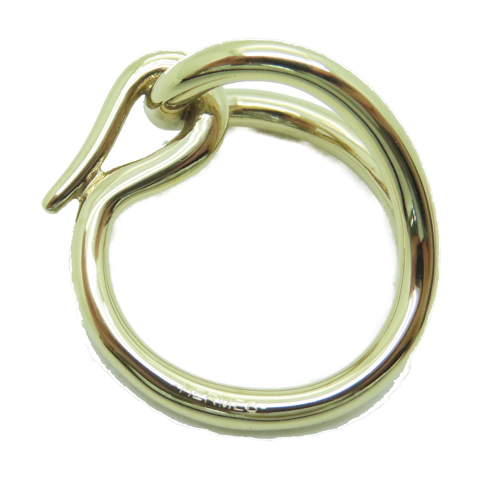 HERMES Metal Scarf Ring Scarf Ring Gold
