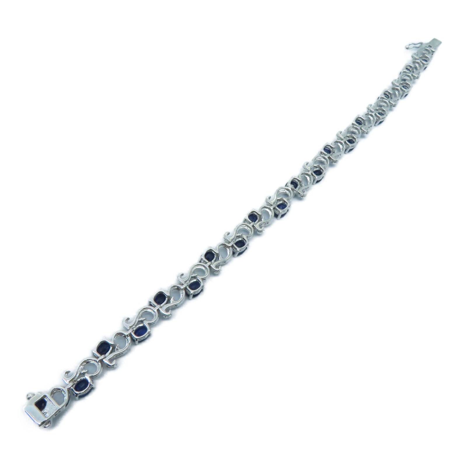 JEWELRY 【激減優惠】18K白金Sapphire Bracelet 08.04ct藍寶石/1.09ct鑽石手鏈