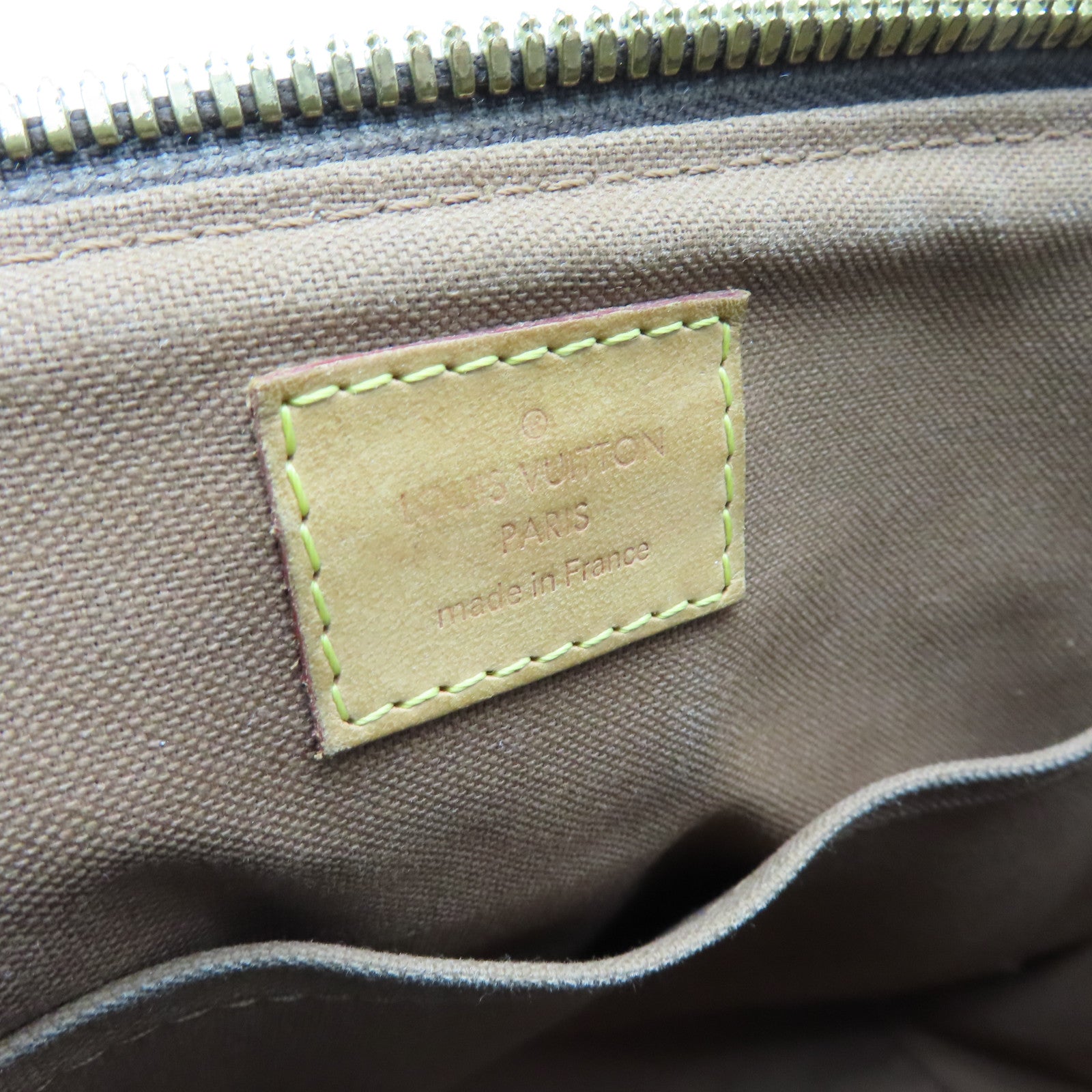 LOUIS VUITTON Monogram Palermo PM gold buckle handle shoulder bag brown