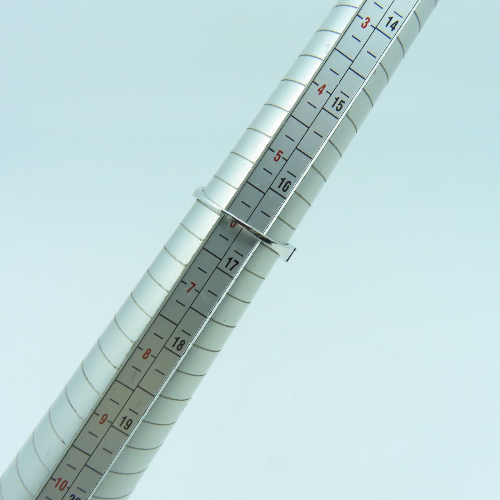 JEWELRY 18K白金Ring0.50ct藍寶石/0.50ct鑽石戒指US#6