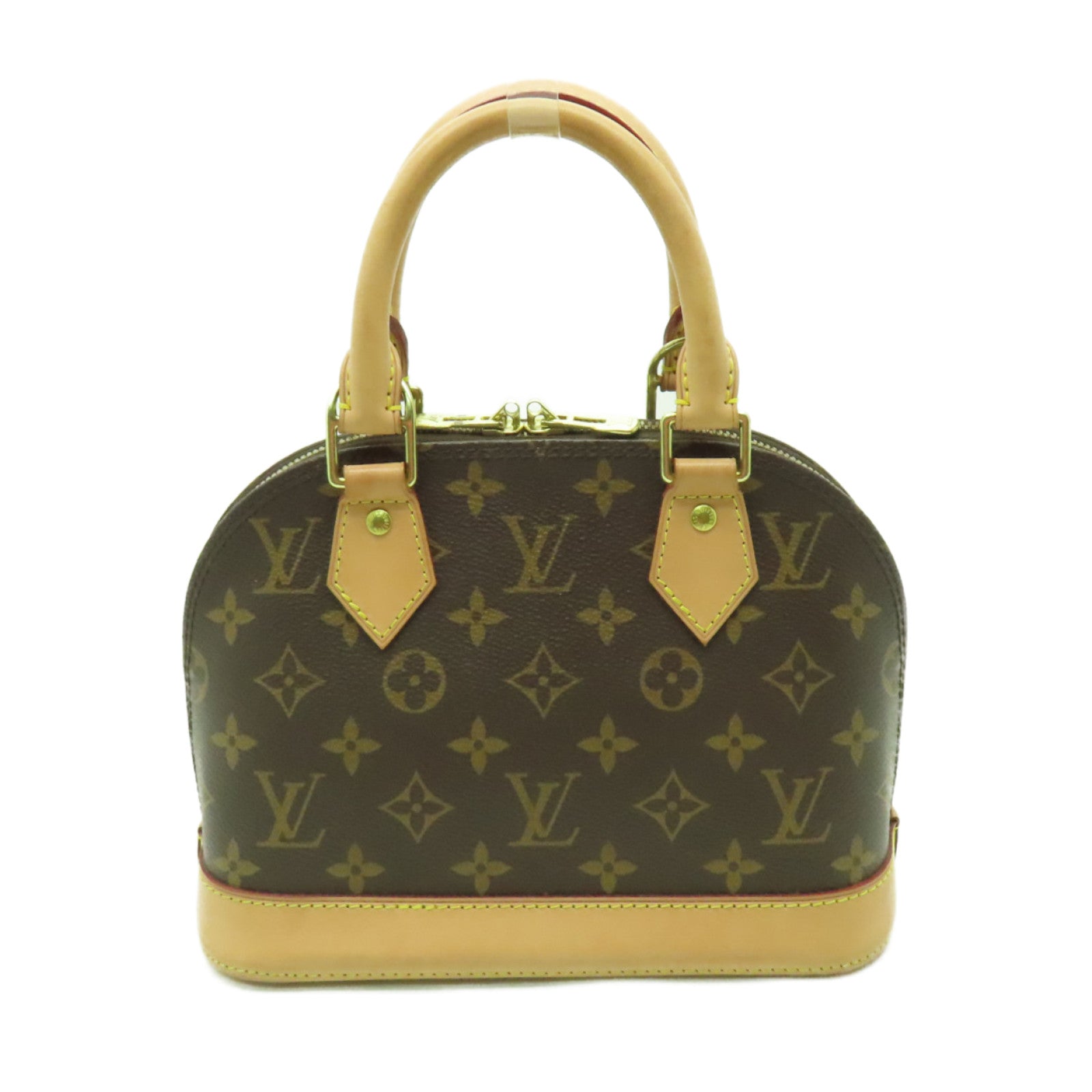 LOUIS VUITTON Monogram Alma BB金扣手挽肩背兩用袋棕色