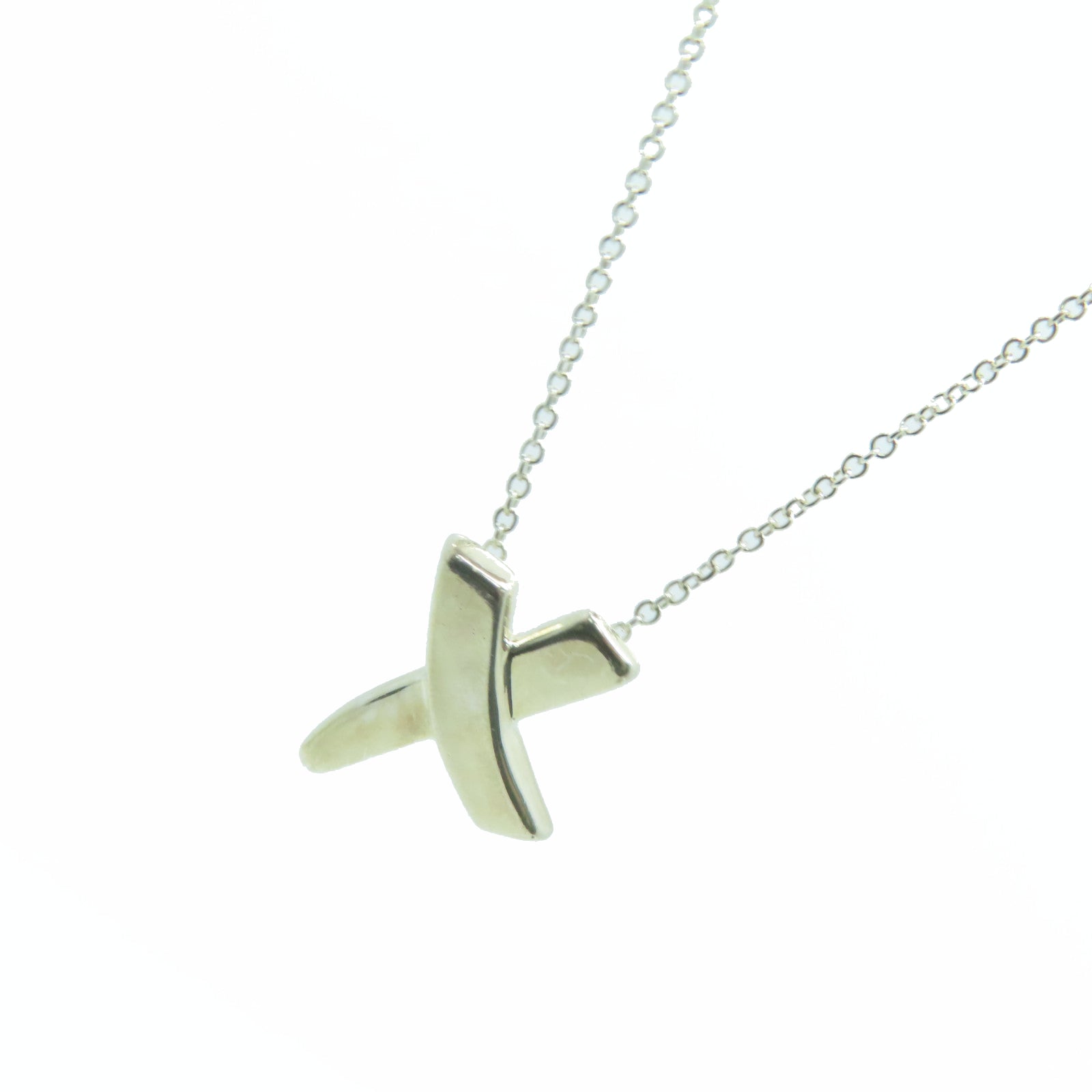 TIFFANY&amp;CO 925 Sterling Silver X Pendant Necklace