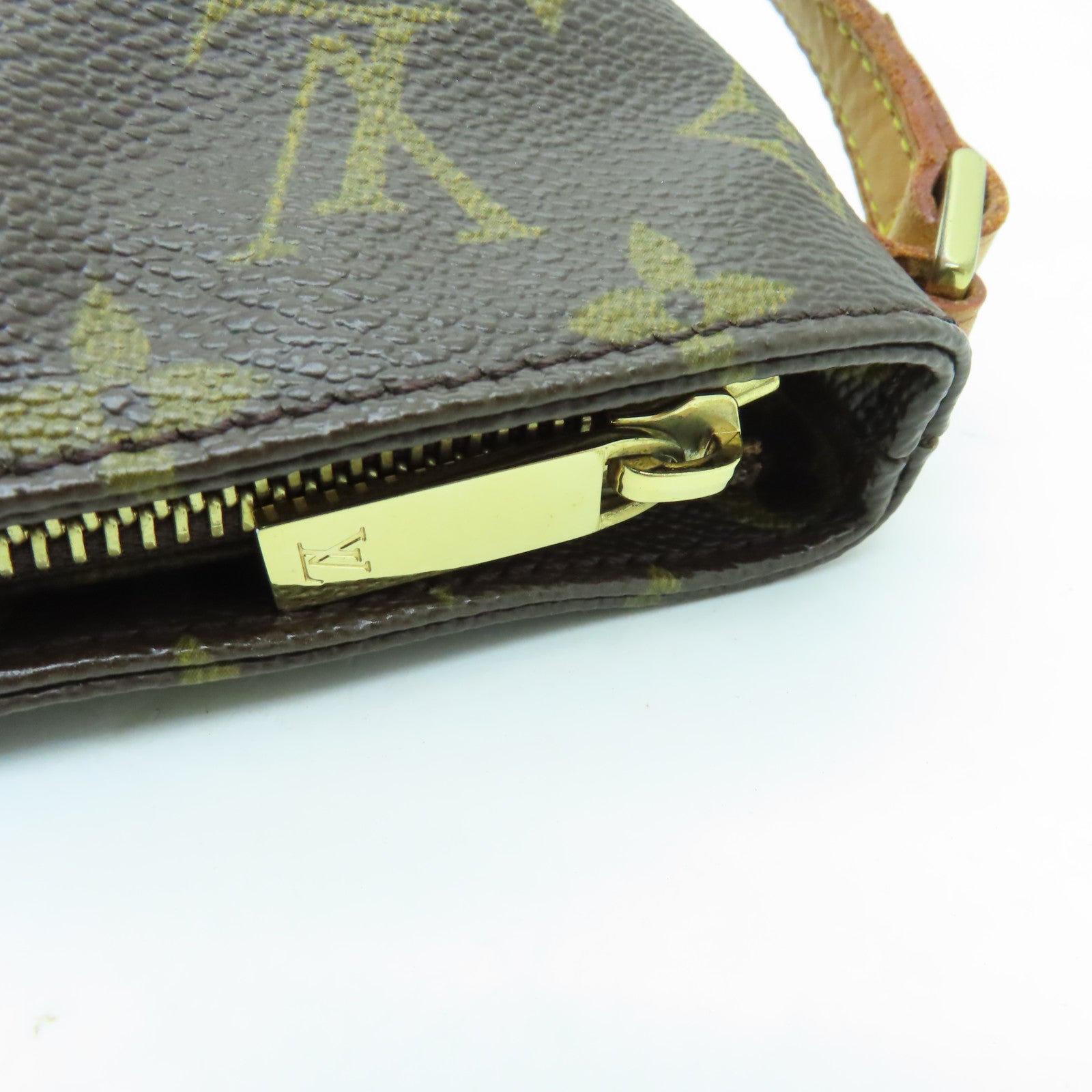 LOUIS VUITTON Monogram Trotteur金扣肩背袋啡色