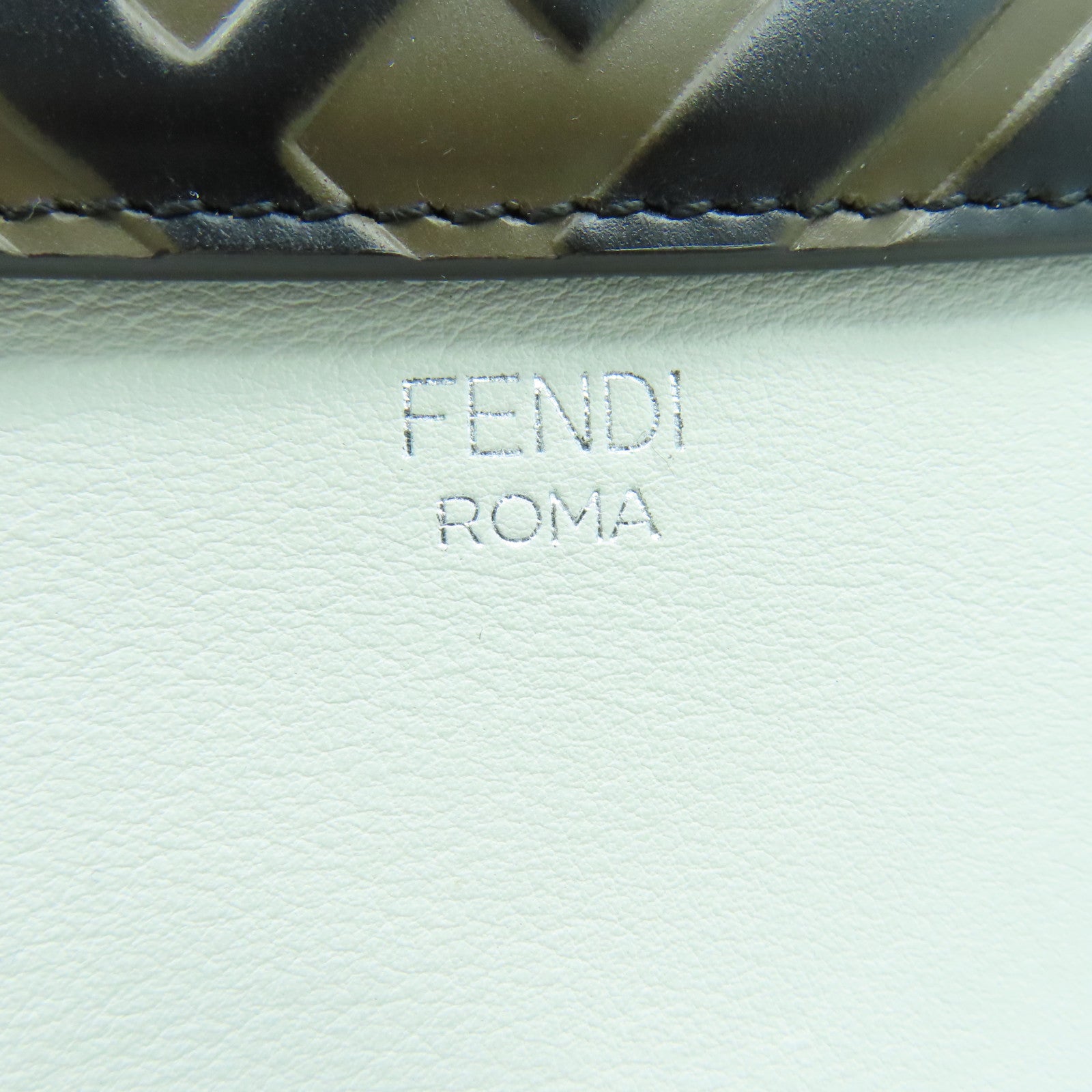 FENDI 牛皮皮革By The Way銀扣手挽肩背兩用袋白色