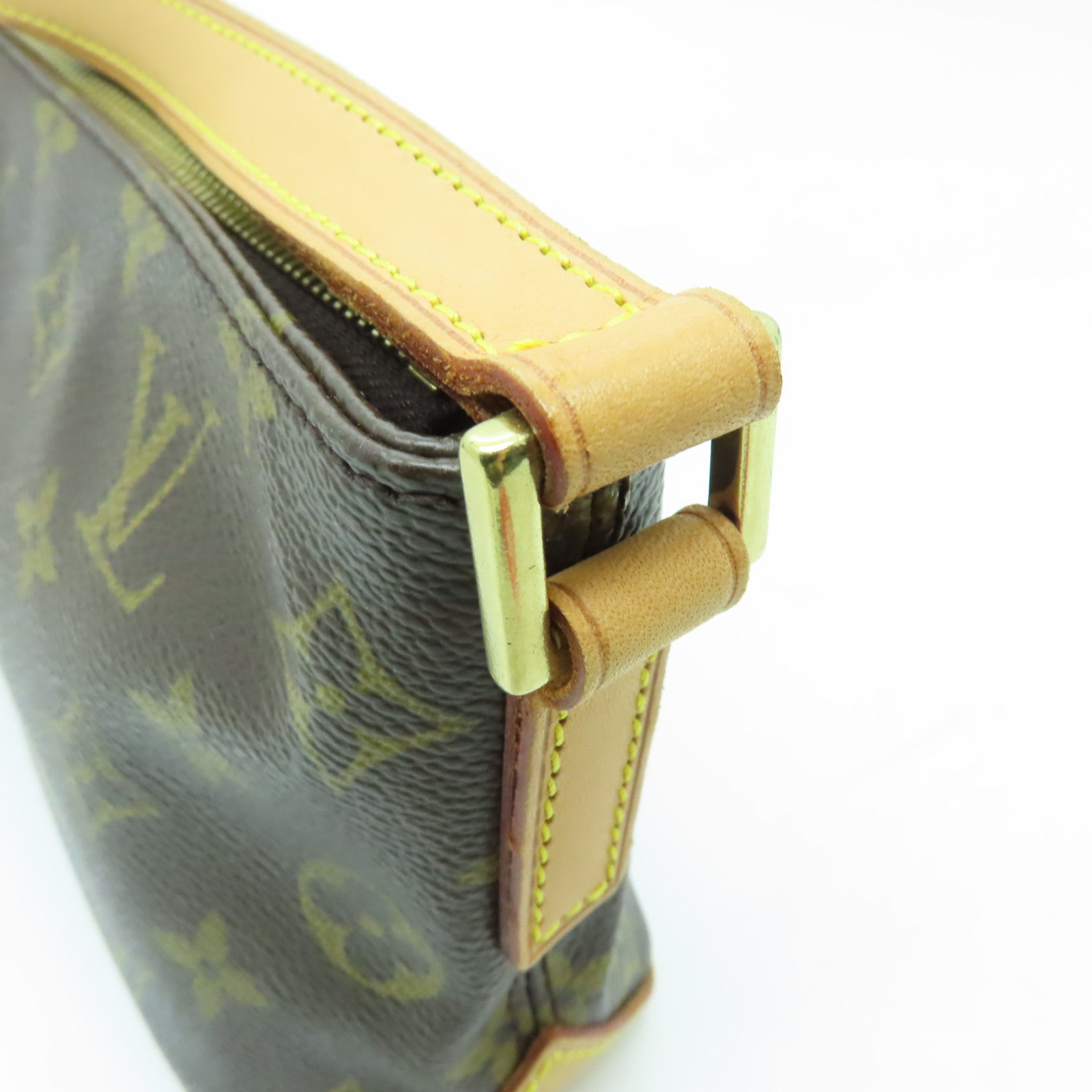 LOUIS VUITTON Monogram Trotteur金扣肩背袋啡色