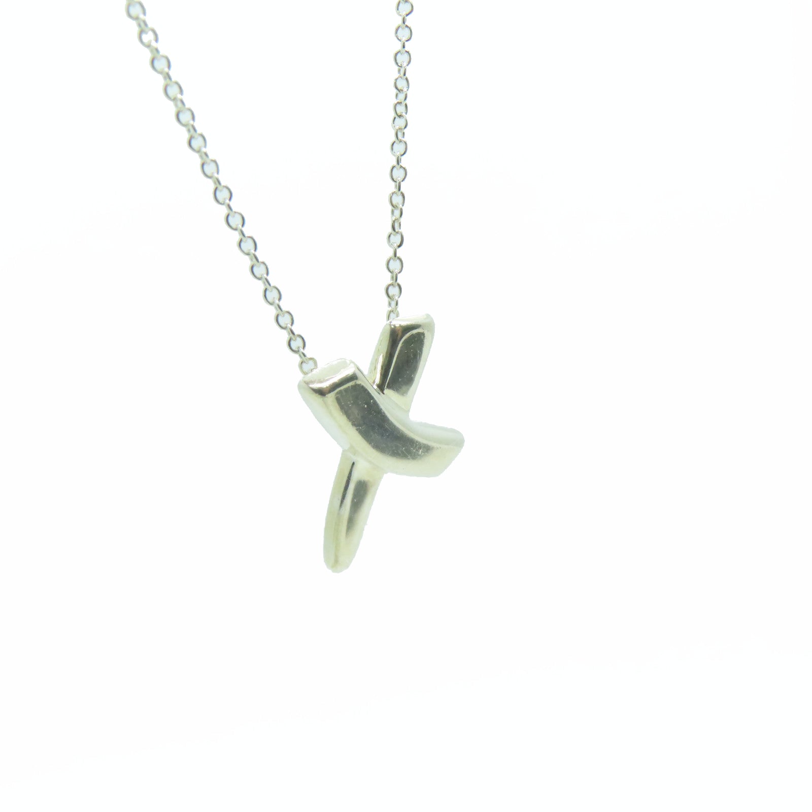 TIFFANY&amp;CO 925 Sterling Silver X Pendant Necklace