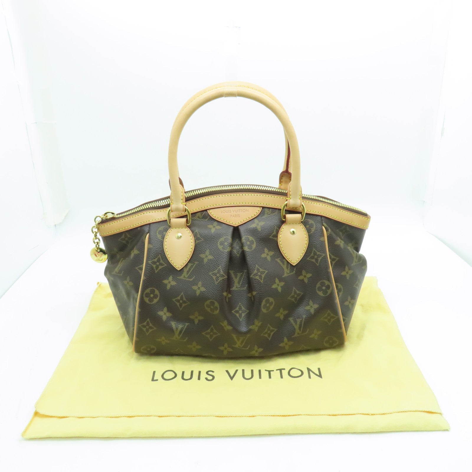 LOUIS VUITTON Monogram Tivoli PM金扣手挽袋啡色