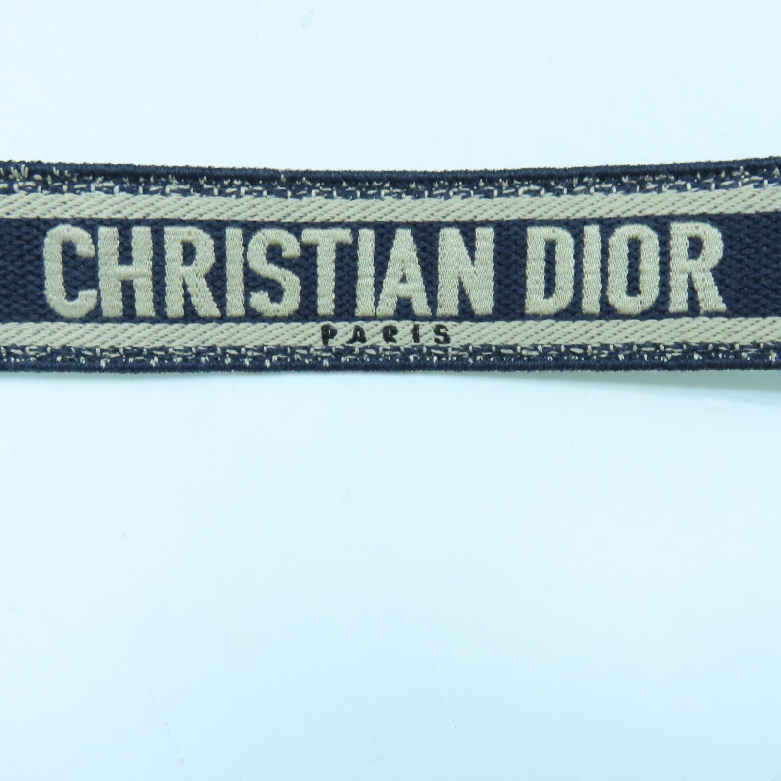 Dior 帆布Shoulder Strap金扣肩背帶藍色