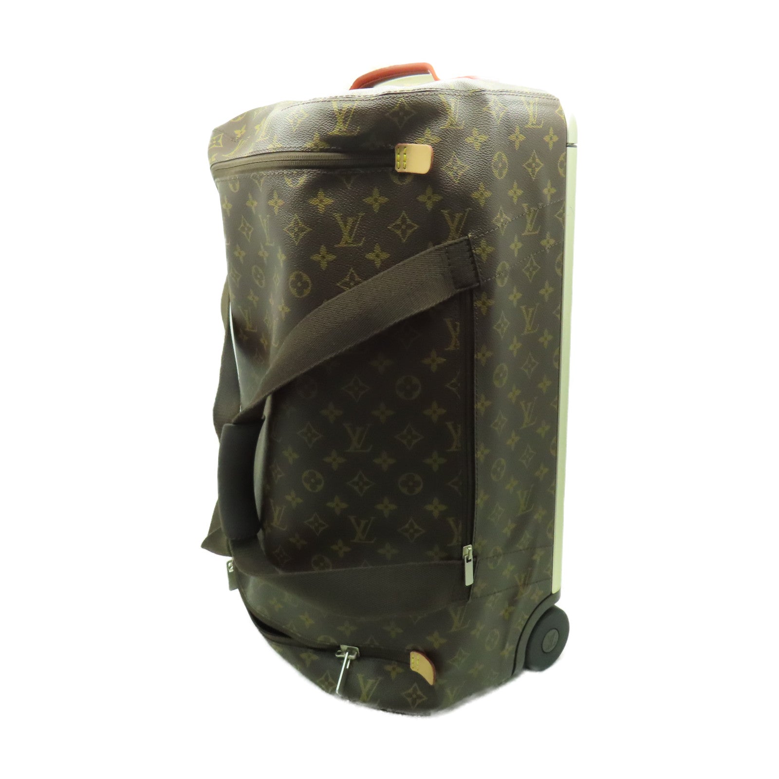 LOUIS VUITTON Monogram Horizon Soft Duffle 55銀扣行李箱啡色