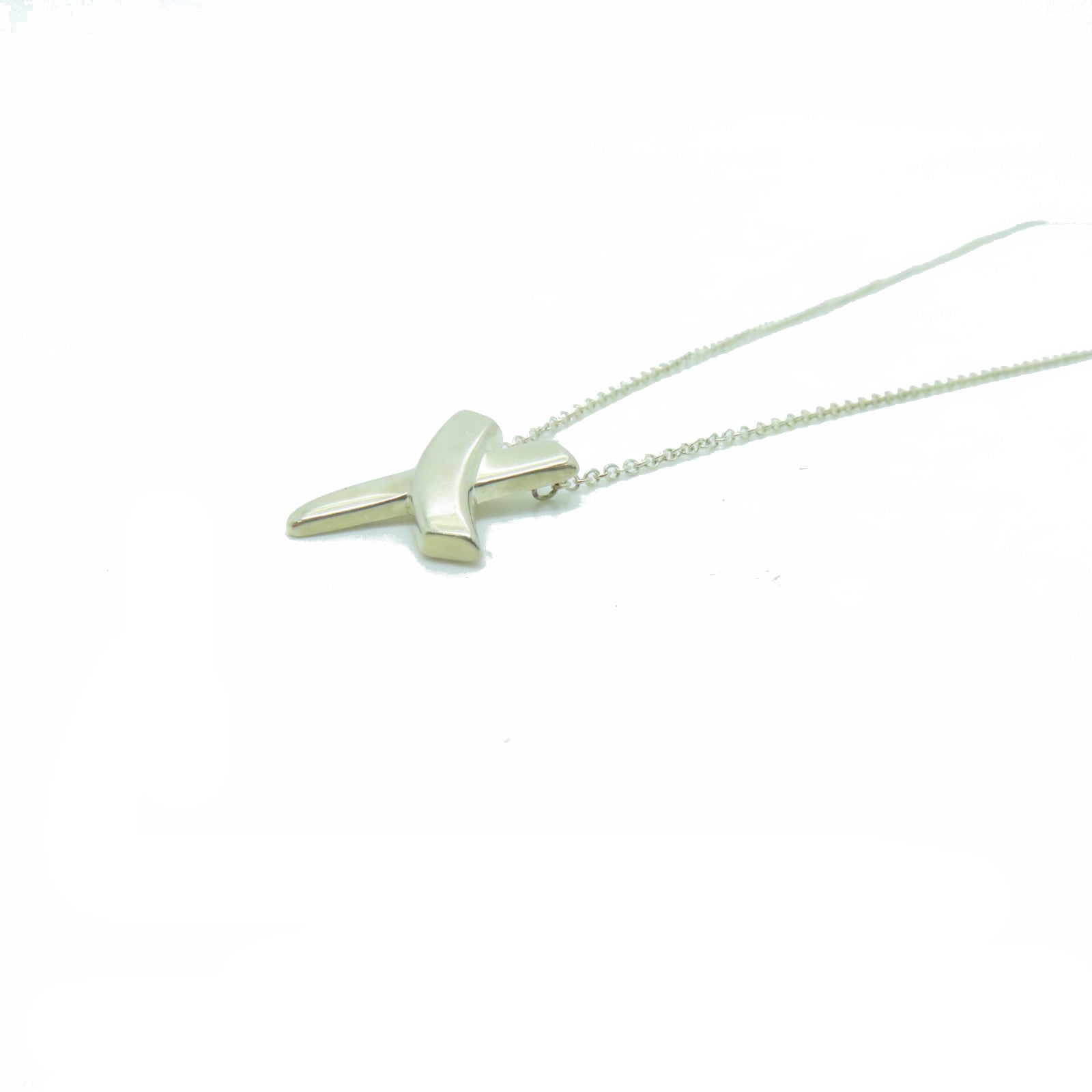 TIFFANY&amp;CO 925 Sterling Silver X Pendant Necklace