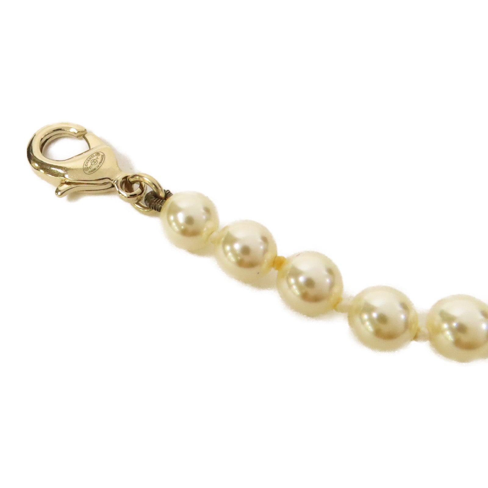 CHANEL 金屬/仿珍珠Necklace項鍊金色