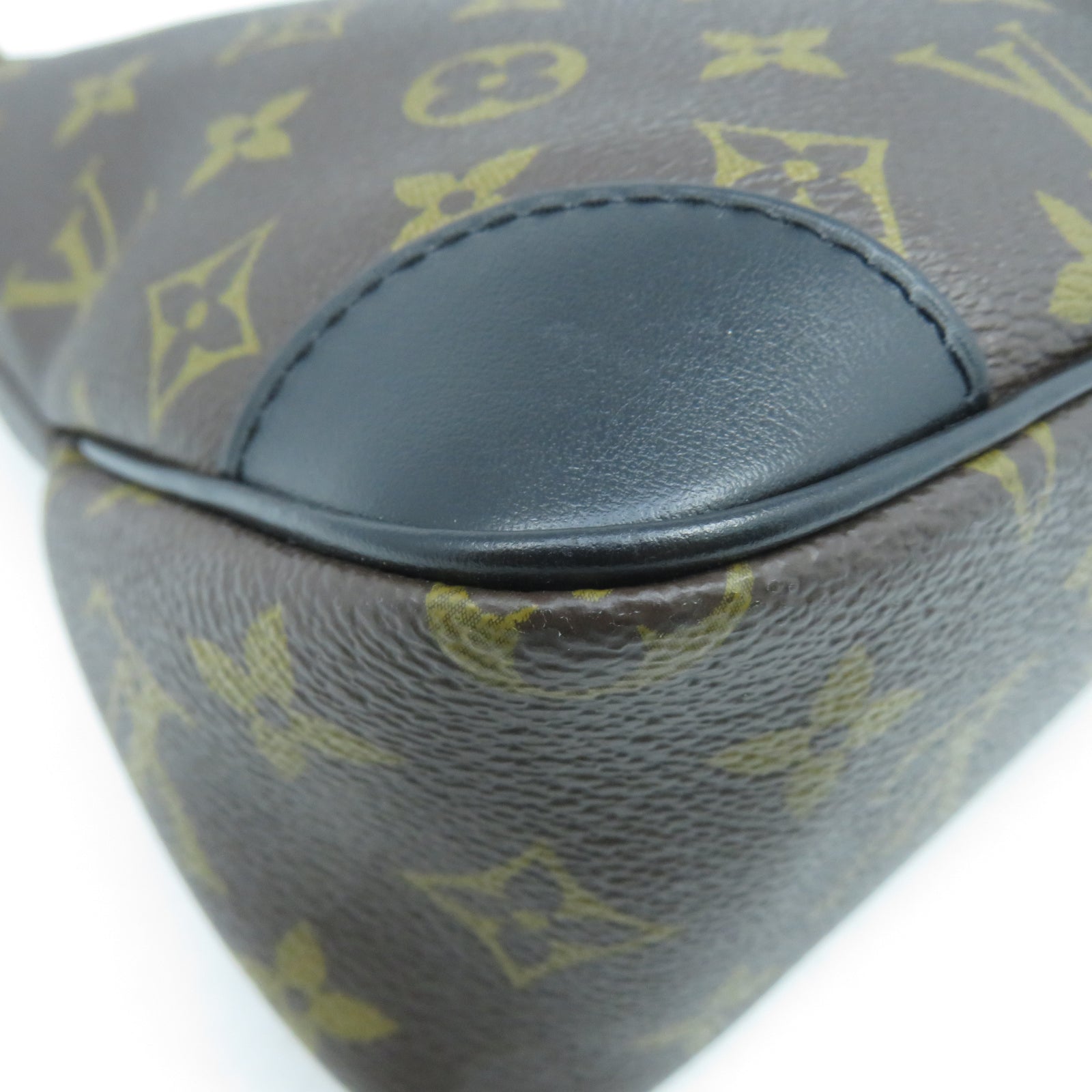 LOUIS VUITTON Monogram Macassar Odeon PM金扣肩背袋啡色