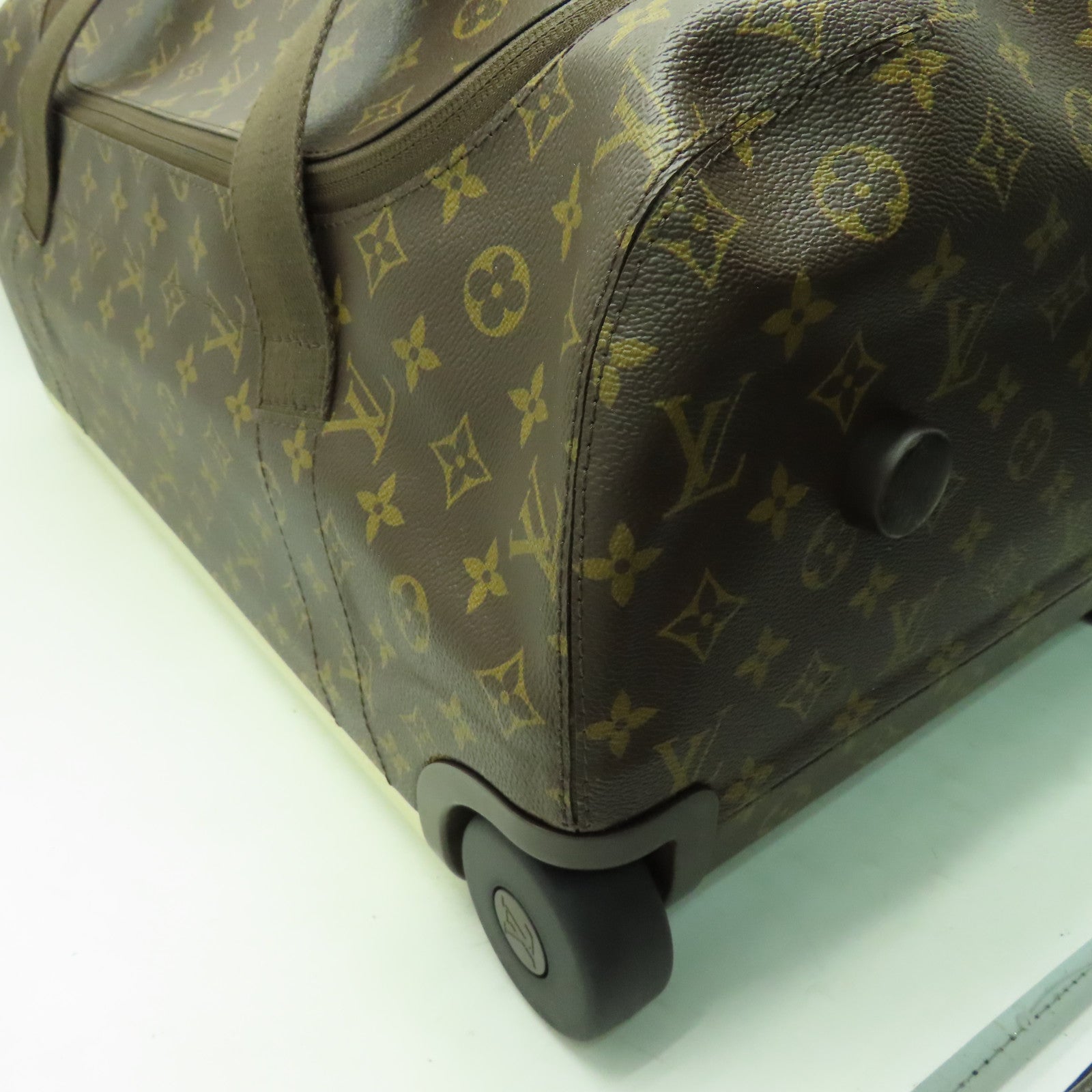 LOUIS VUITTON Monogram Horizon Soft Duffle 55銀扣行李箱啡色