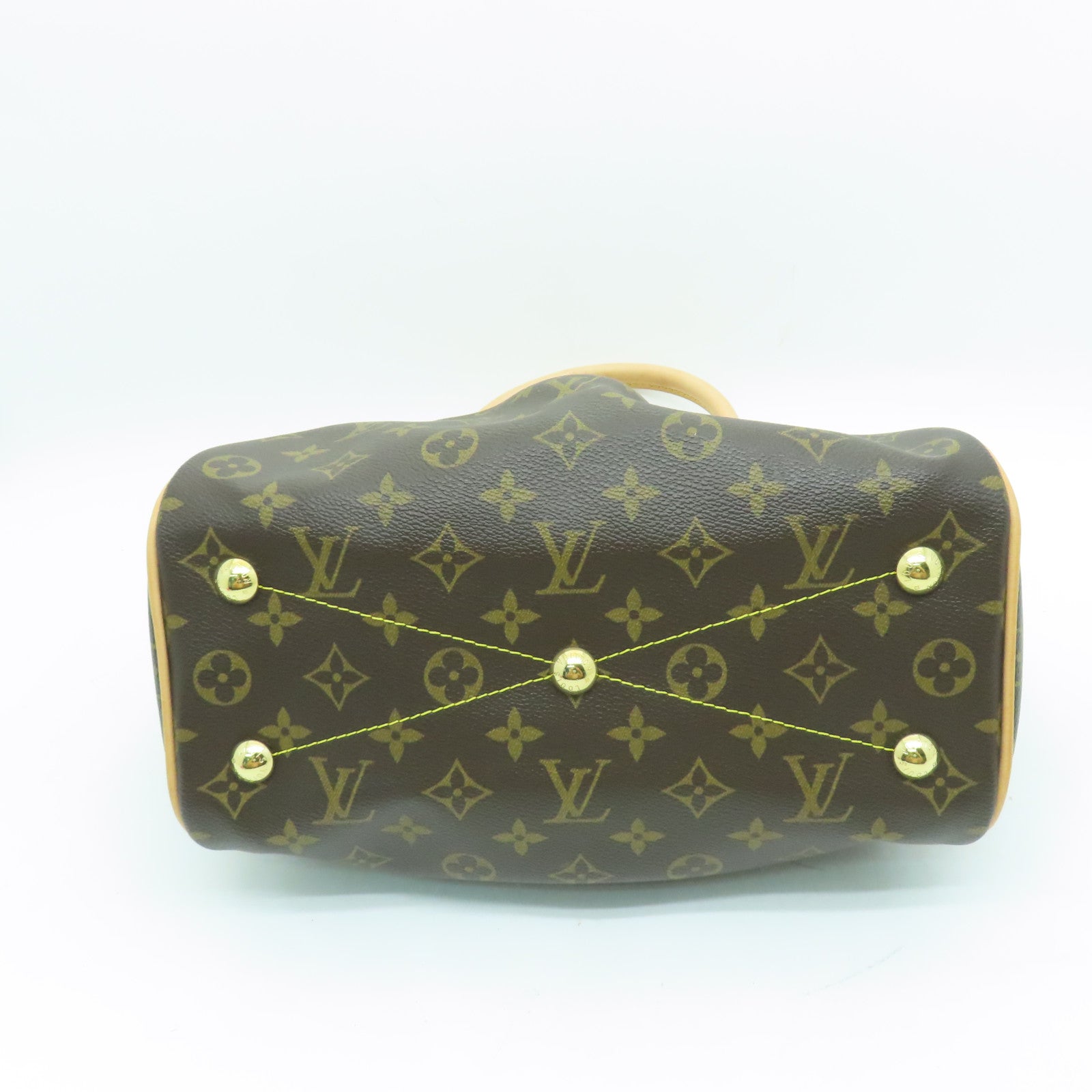 LOUIS VUITTON Monogram Tivoli PM金扣手挽袋啡色