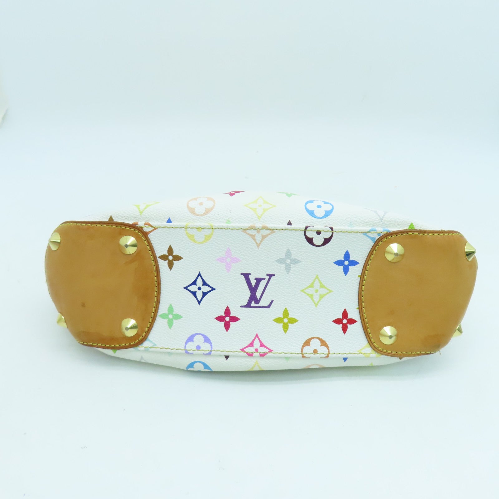 LOUIS VUITTON Monogram Multicolore Judy PM 2 way Shoulder  Bag金扣手挽肩背兩用袋白色